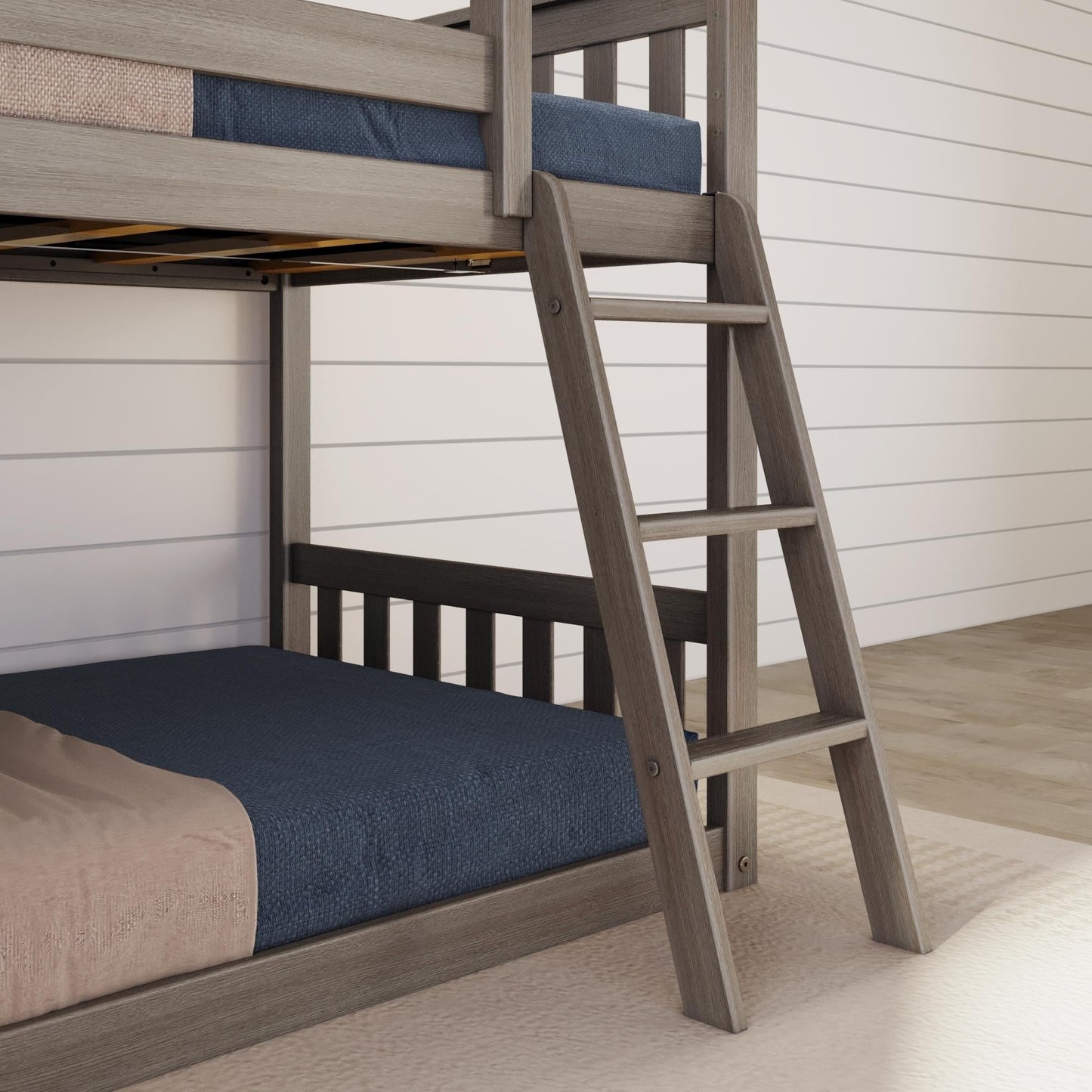 Max and Lily Classic Twin über Twin Niedriges Etagenbett mit Easy Slide