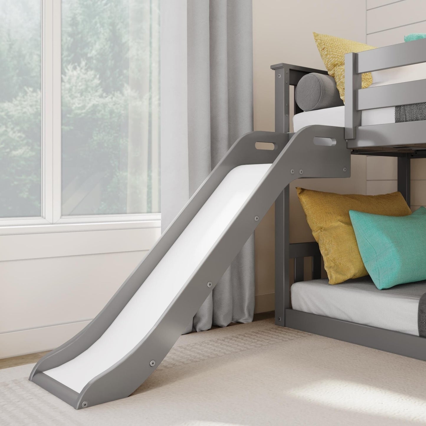 Max and Lily Classic Twin über Twin Niedriges Etagenbett mit Easy Slide