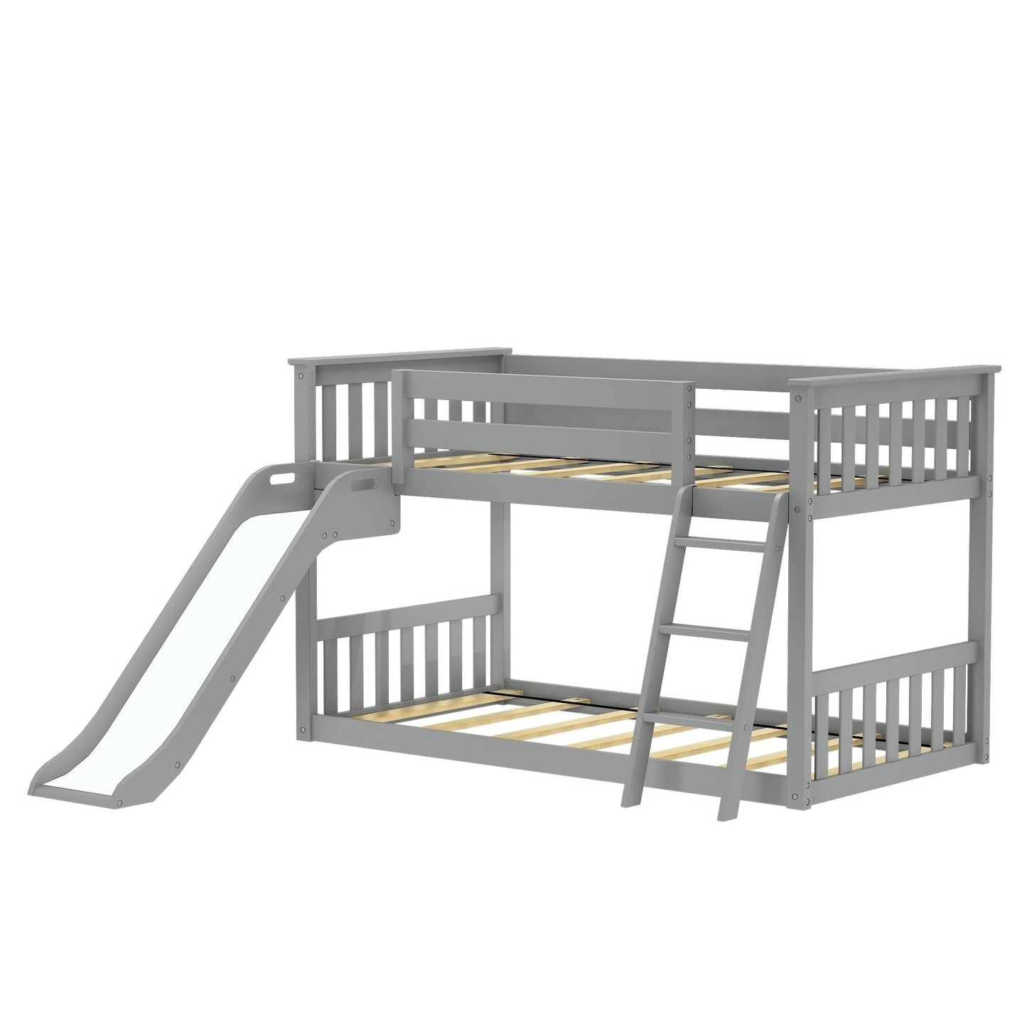 Max and Lily Classic Twin über Twin Niedriges Etagenbett mit Easy Slide