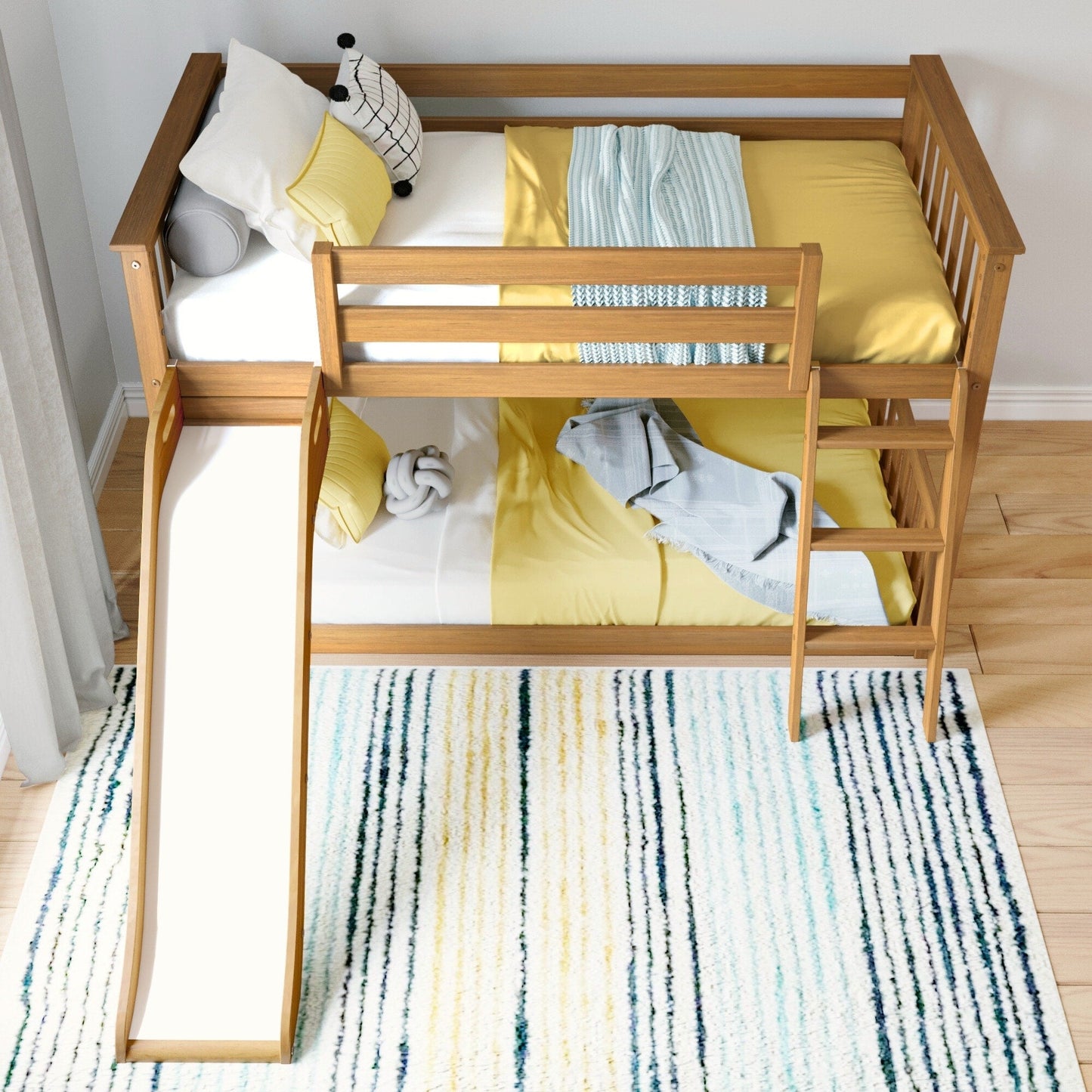 Max and Lily Classic Twin über Twin Niedriges Etagenbett mit Easy Slide