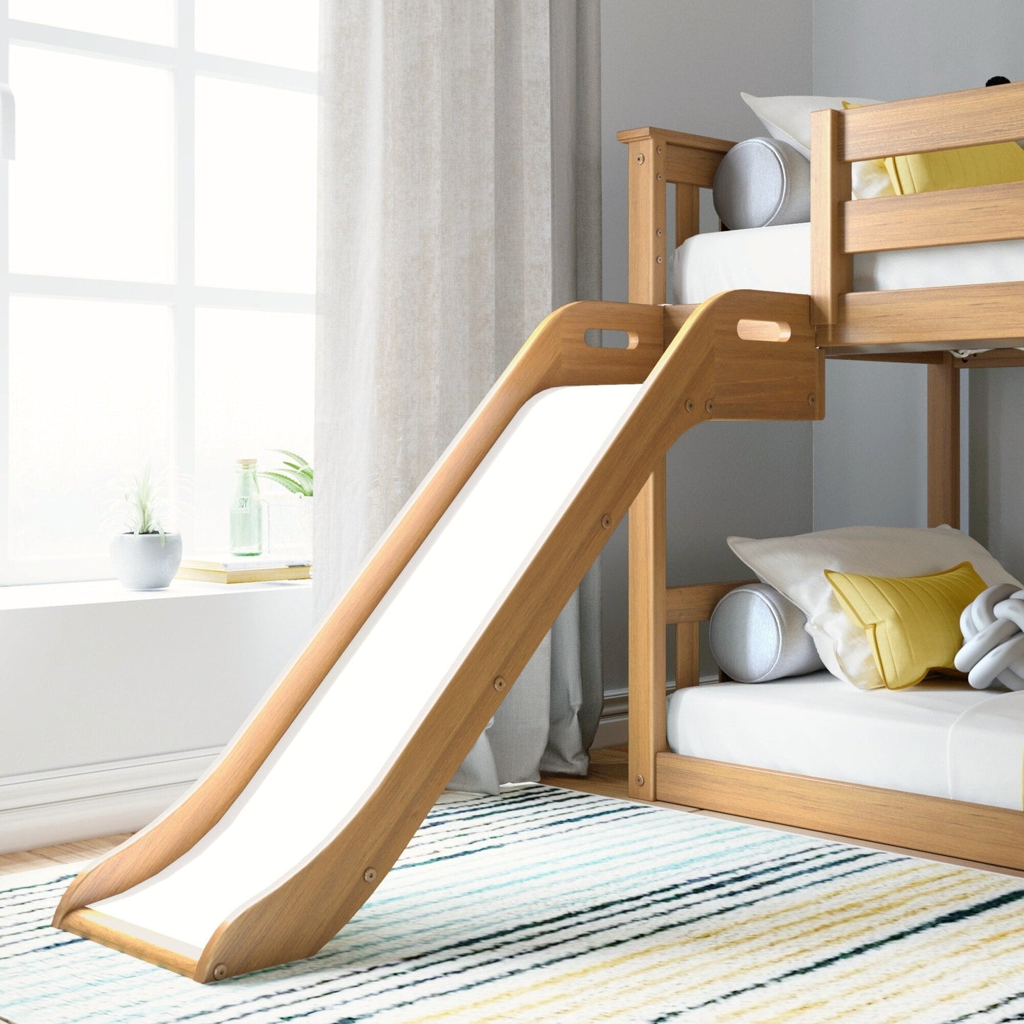 Max and Lily Classic Twin über Twin Niedriges Etagenbett mit Easy Slide