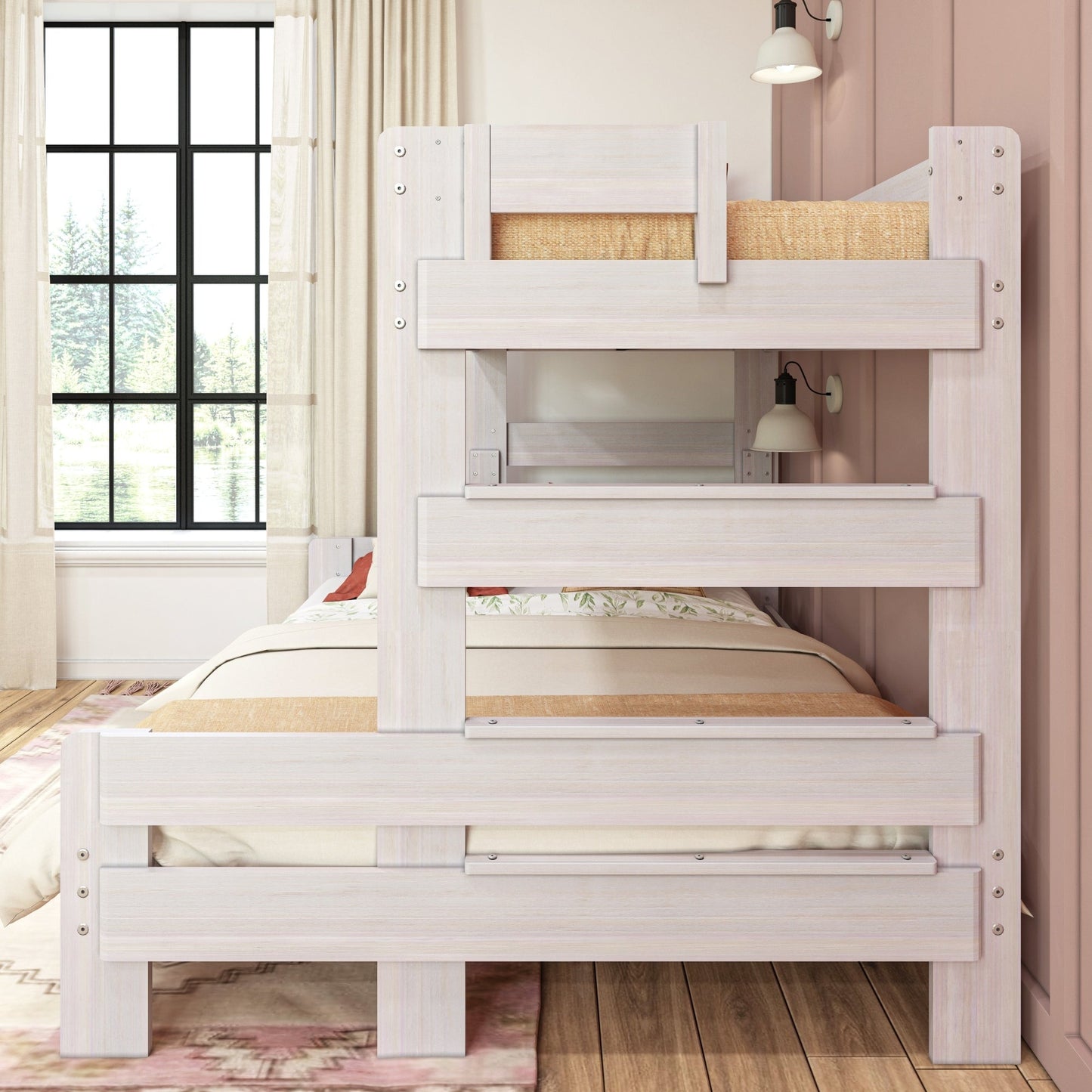 Max and Lily Farmhouse Twin XL über Queen Etagenbett