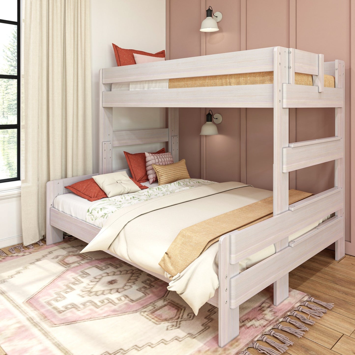 Max and Lily Farmhouse Twin XL über Queen Etagenbett