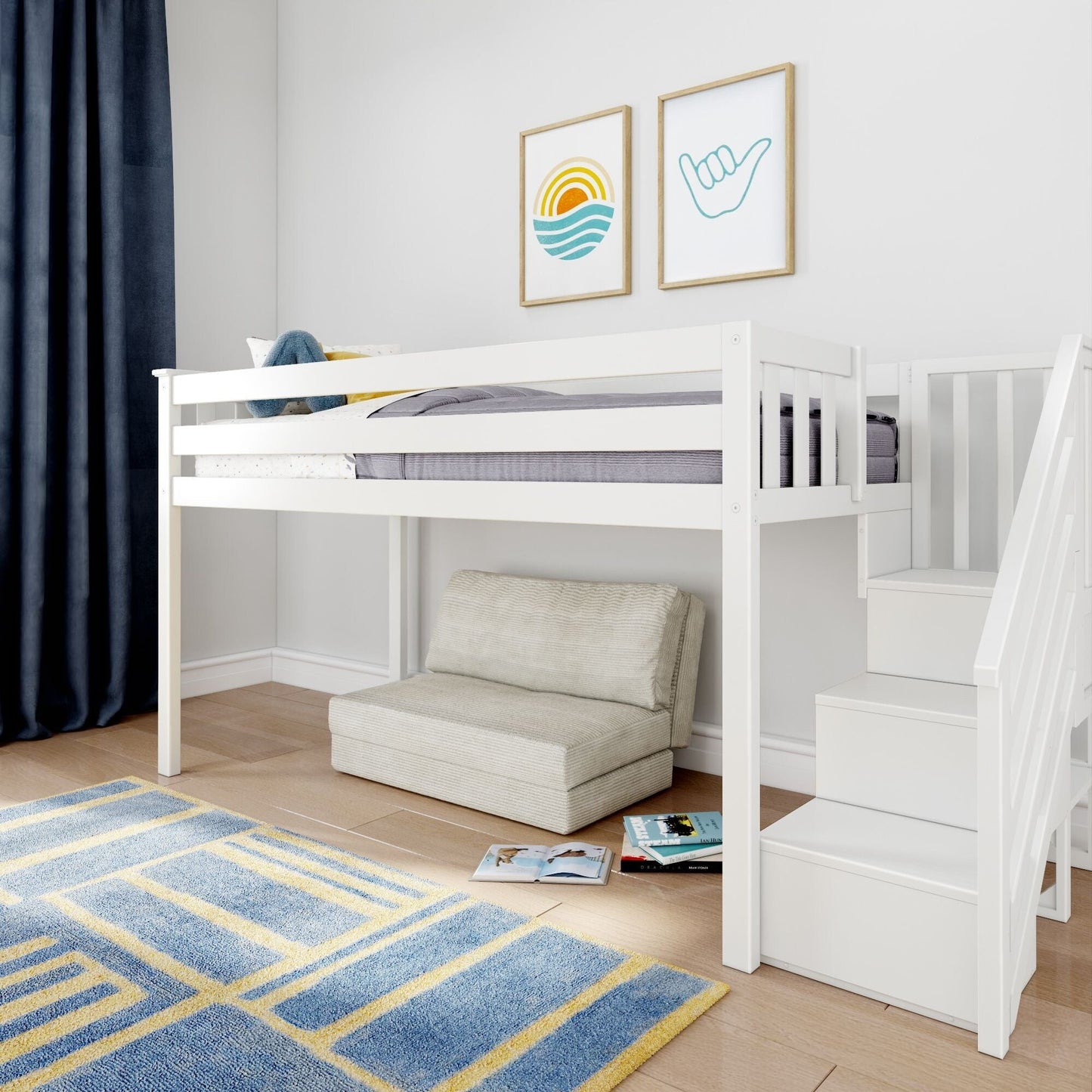 Max and Lily Fold 'n Fun Convertible Lounger Sleeper Sofa