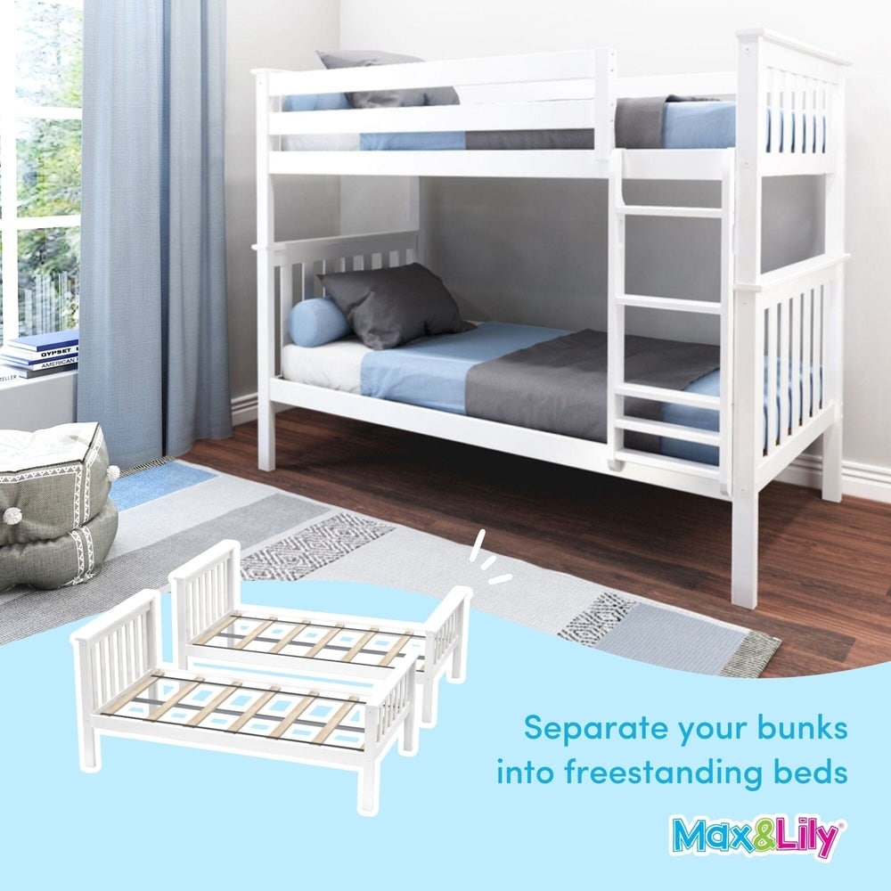 Max and Lily Twin über Twin Etagenbett aus Massivholz