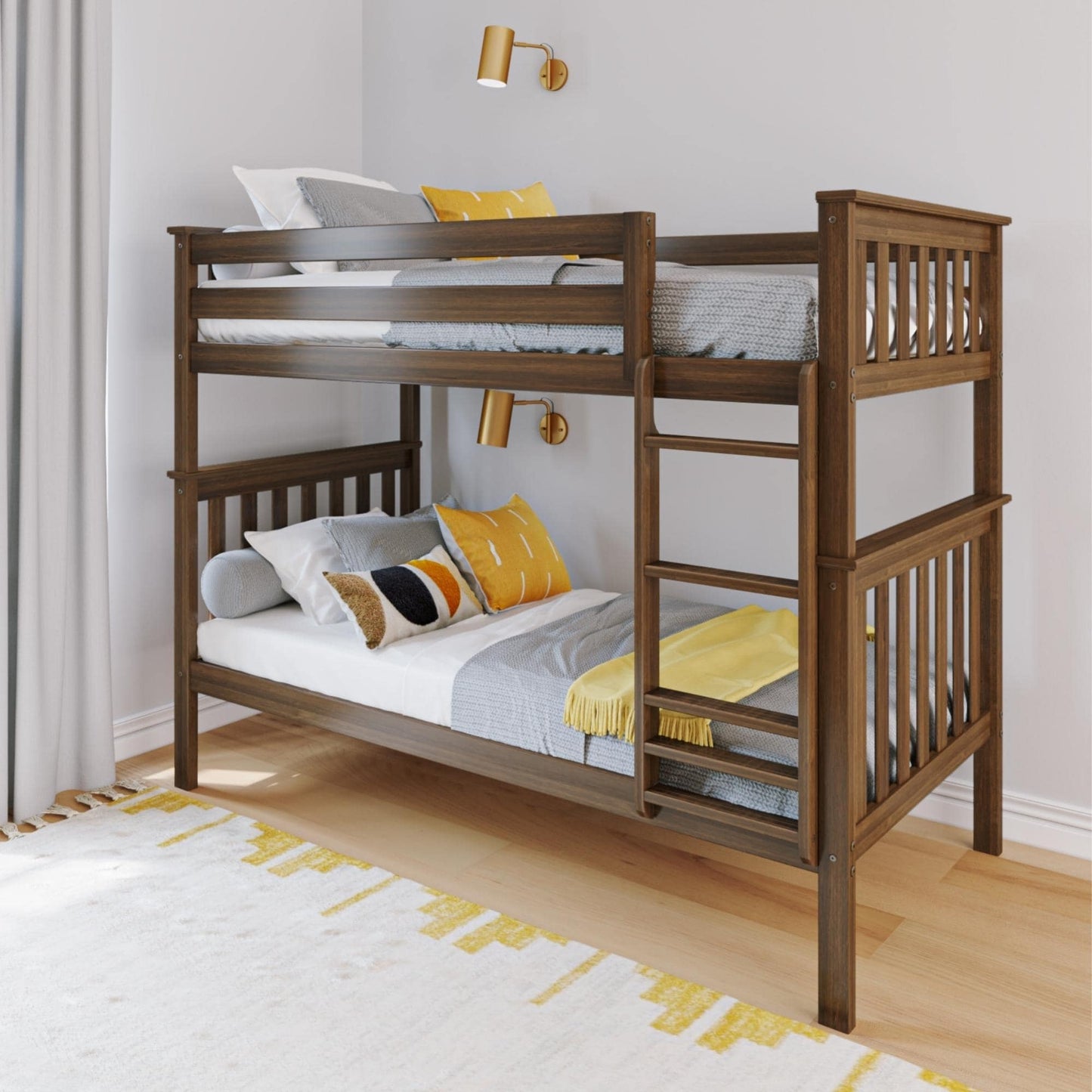 Max and Lily Twin über Twin Etagenbett aus Massivholz
