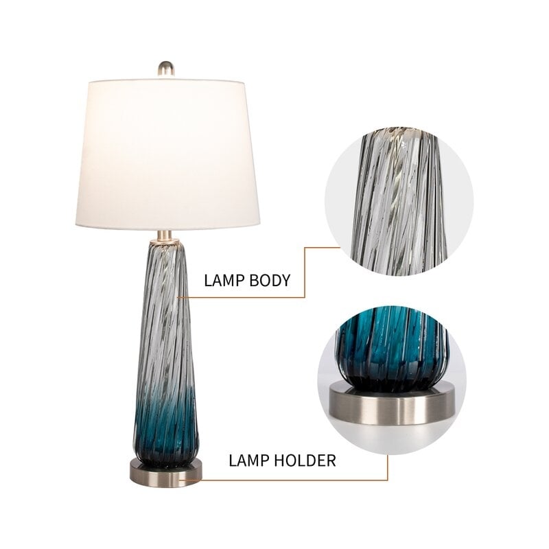 Maxax 28.75 Farbverlaufsblau Nachttischlampen-Set (2er-Set)