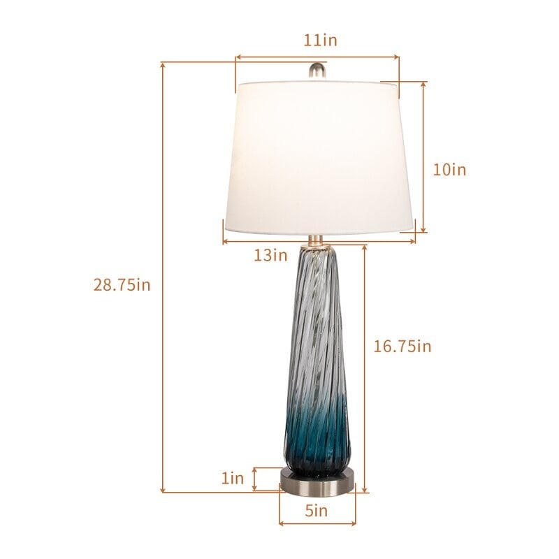 Maxax 28.75 Farbverlaufsblau Nachttischlampen-Set (2er-Set)