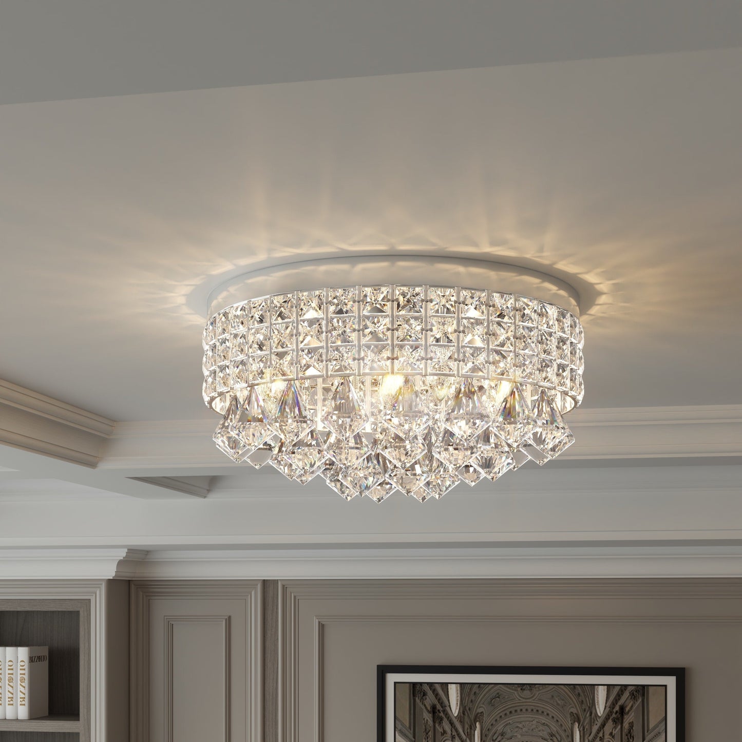 Maxax 4 – Licht 15'' Crystal Metal Flush Mount – N/A