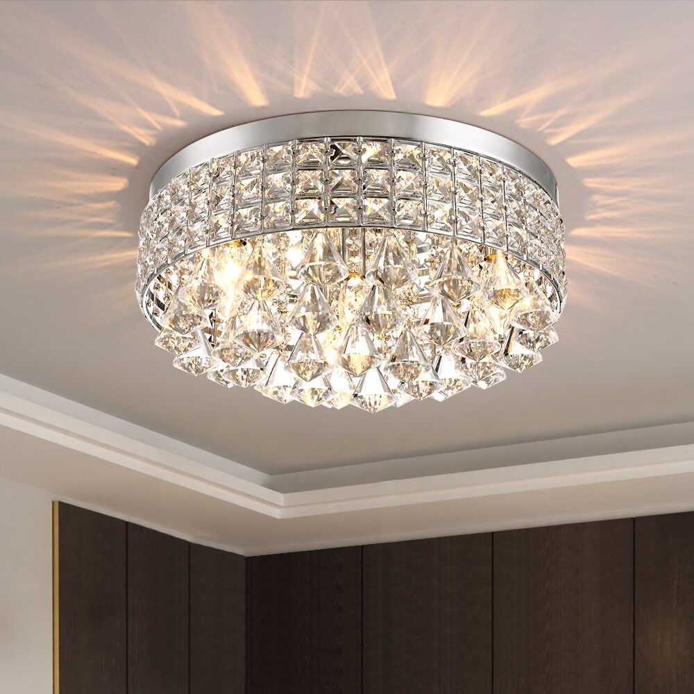 Maxax 4 – Licht 15'' Crystal Metal Flush Mount – N/A