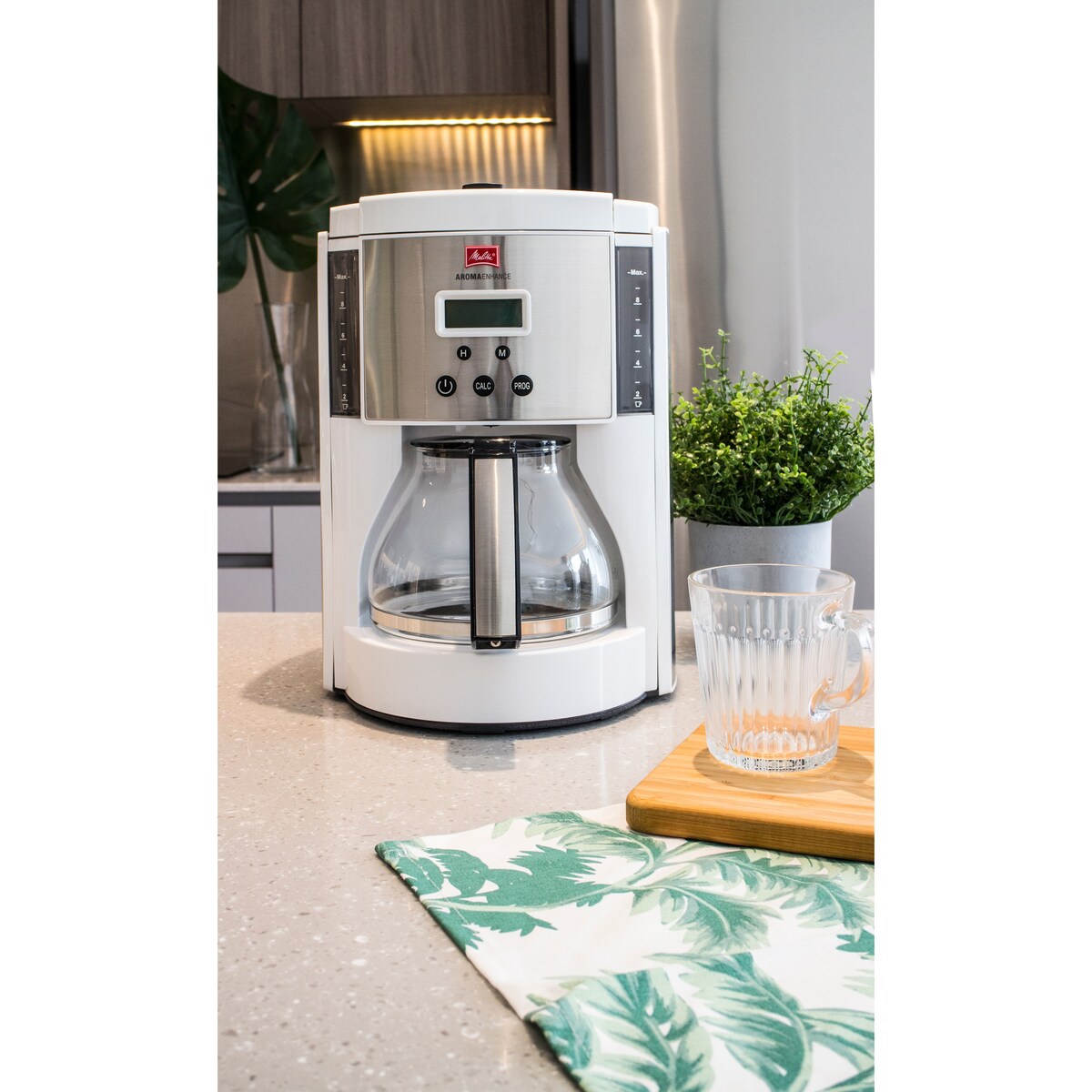 Melitta Aroma Enhance 10-Tassen-Filterkaffeemaschine mit Glaskaraffe