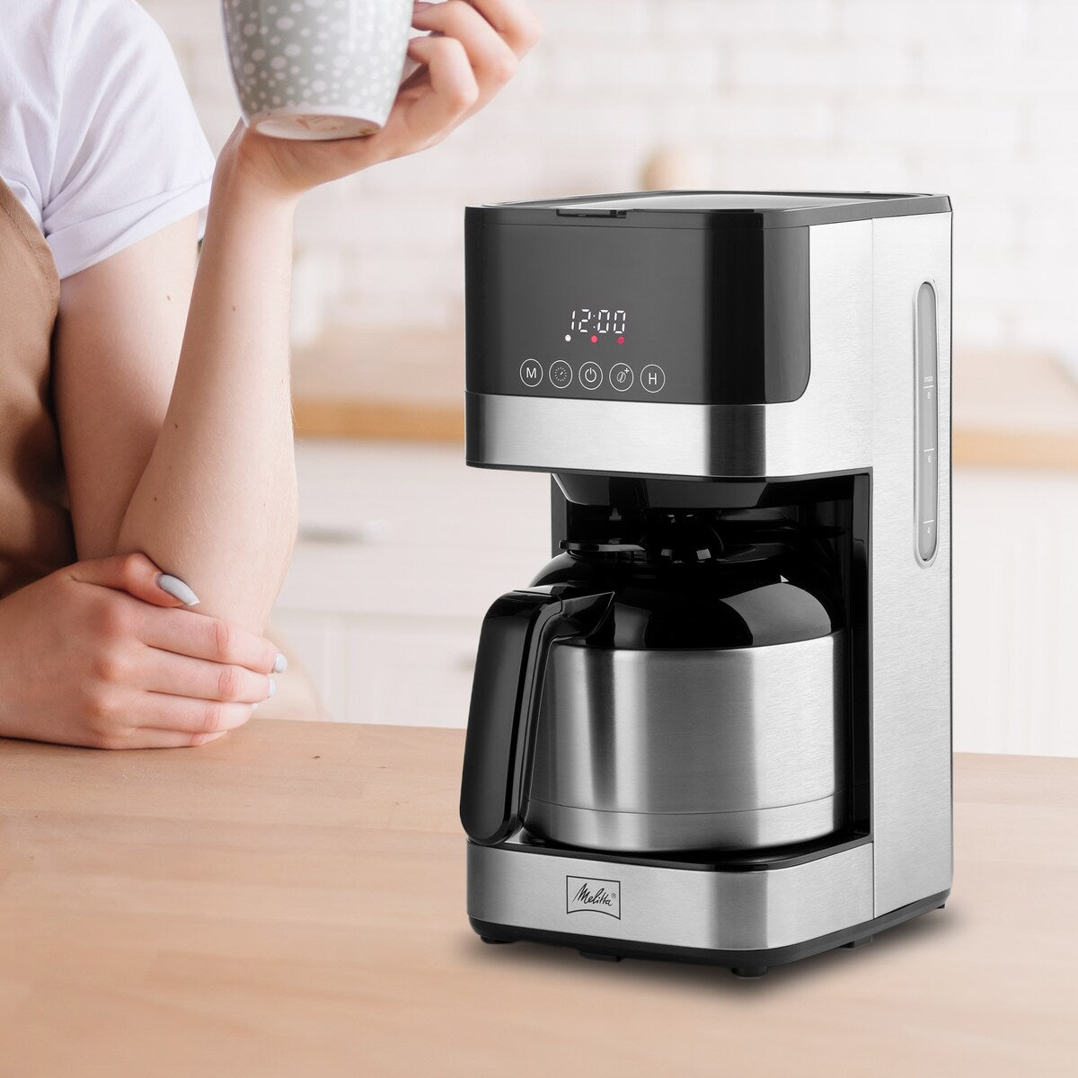 Melitta Aroma Tocco 8-Tassen-Filterkaffeemaschine mit Thermoskanne und Touch-Control-Display