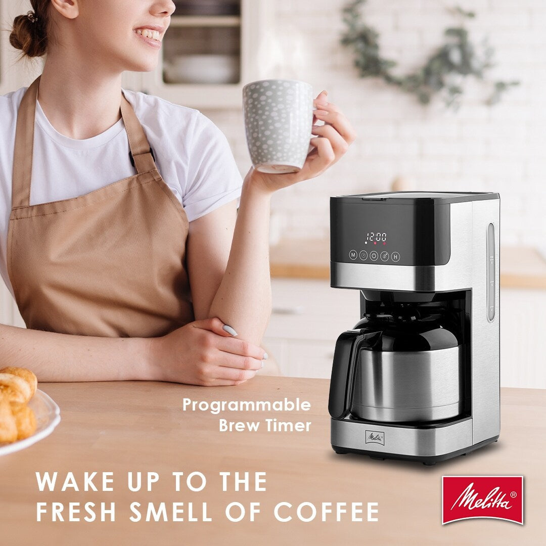 Melitta Aroma Tocco 8-Tassen-Filterkaffeemaschine mit Thermoskanne und Touch-Control-Display