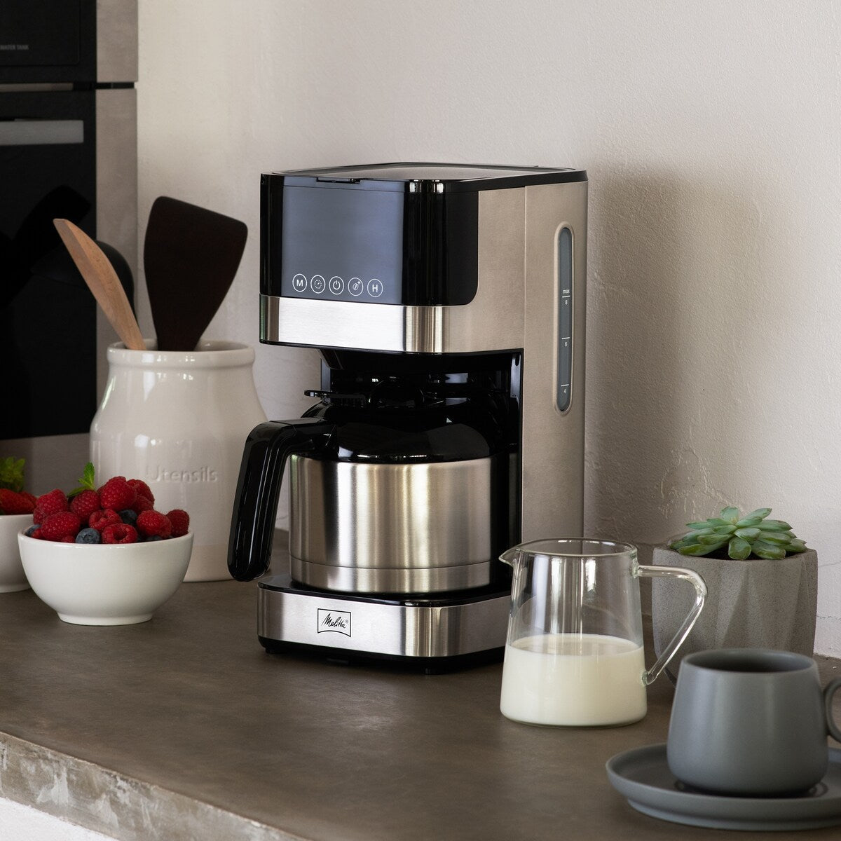 Melitta Aroma Tocco 8-Tassen-Filterkaffeemaschine mit Thermoskanne und Touch-Control-Display