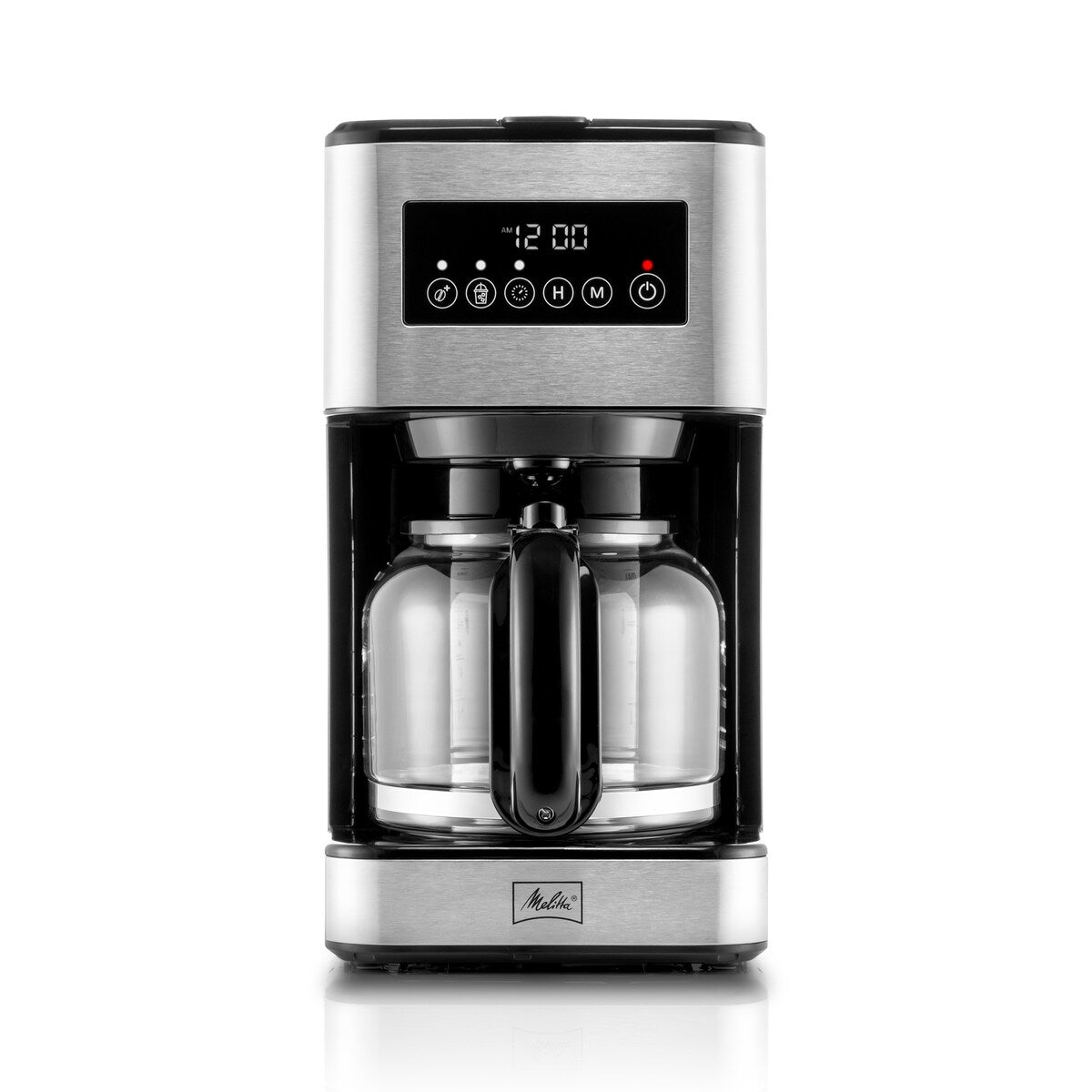 Melitta Aroma Tocco Plus 12-Tassen-Filterkaffeemaschine für Heiß- und Eiskaffee mit Glaskaraffe und Touch-Control-Display