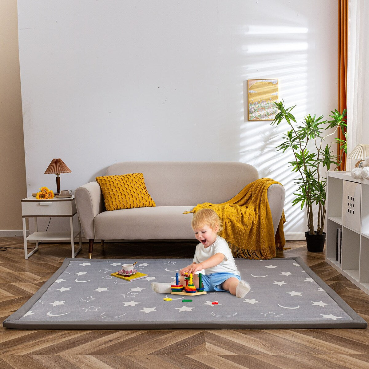 Weich gepolsterte Baby-Spielmatten aus Memory-Schaum mit rutschfester Unterseite