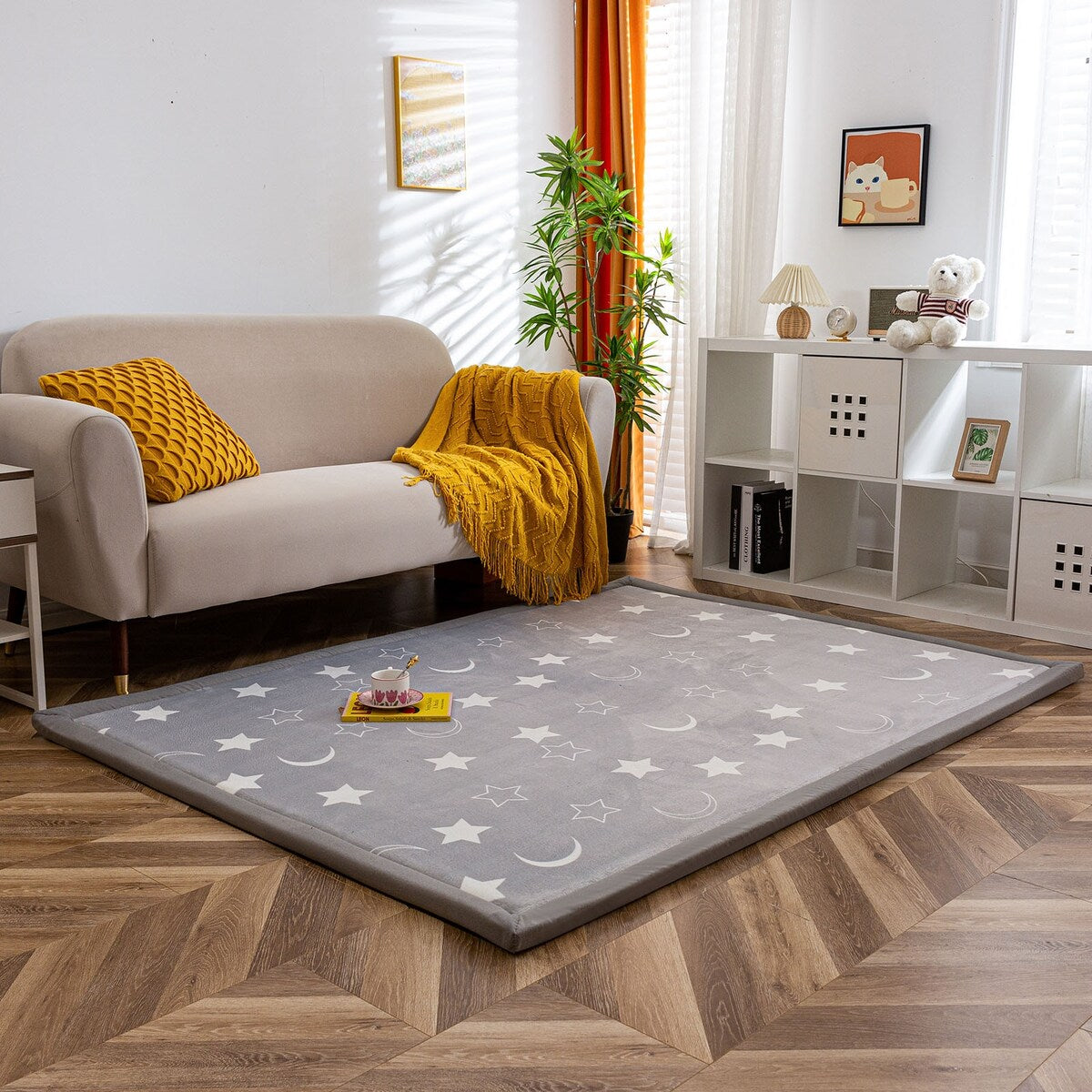 Weich gepolsterte Baby-Spielmatten aus Memory-Schaum mit rutschfester Unterseite