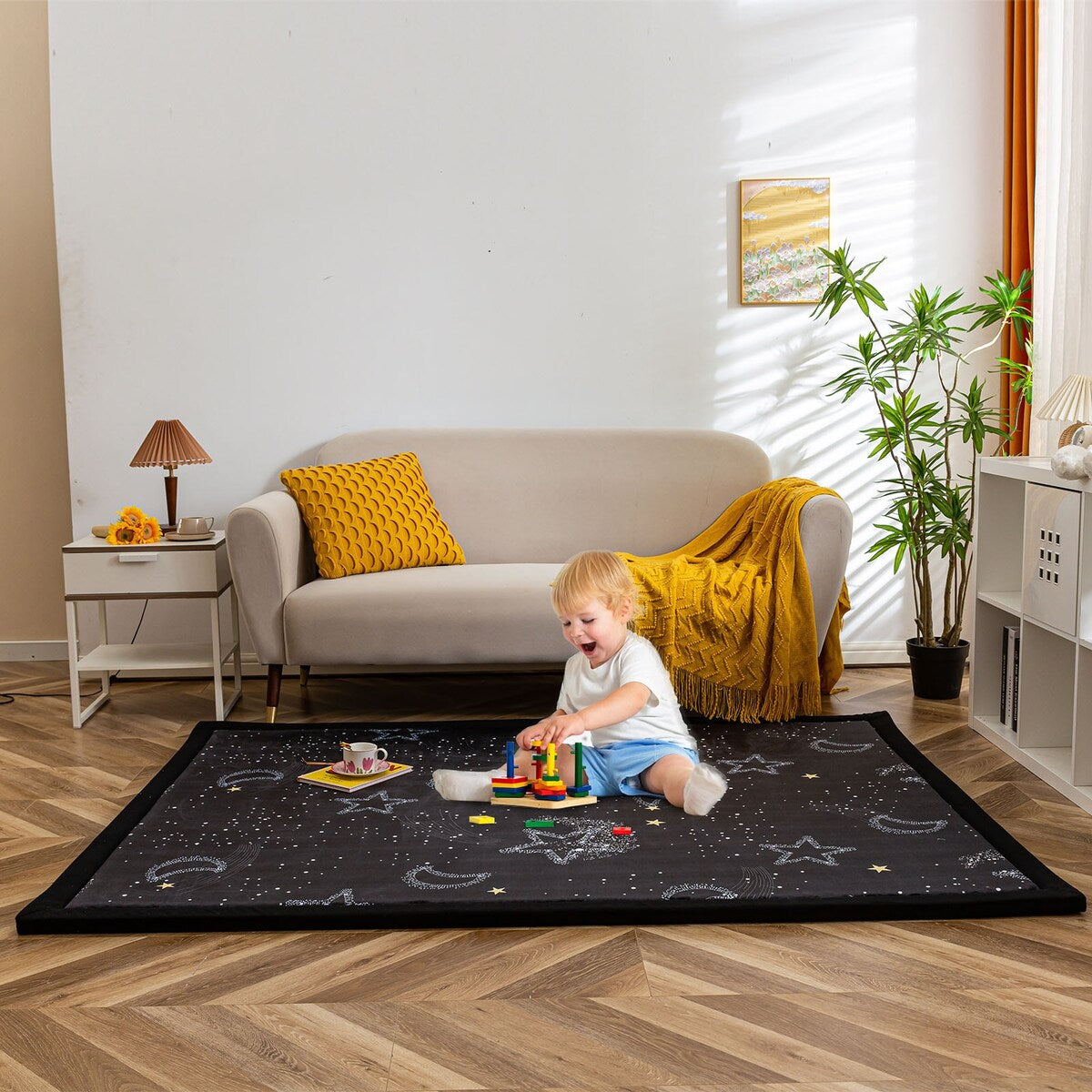 Weich gepolsterte Baby-Spielmatten aus Memory-Schaum mit rutschfester Unterseite