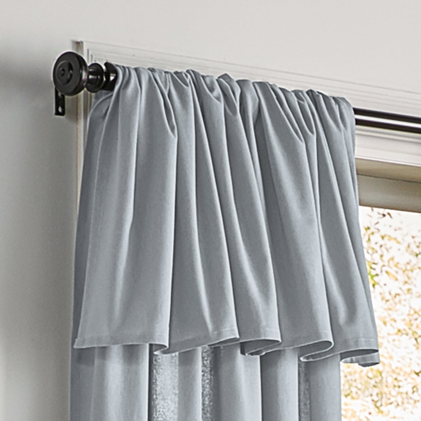 Mercantile Drop Cloth Lichtfilterring Top Tab Farmhouse Vorhang Panel mit Volant