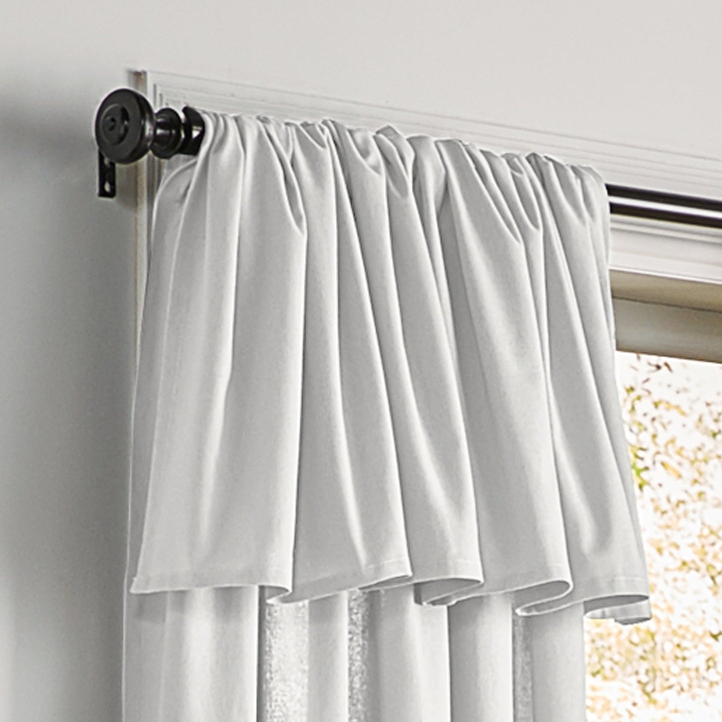Mercantile Drop Cloth Lichtfilterring Top Tab Farmhouse Vorhang Panel mit Volant