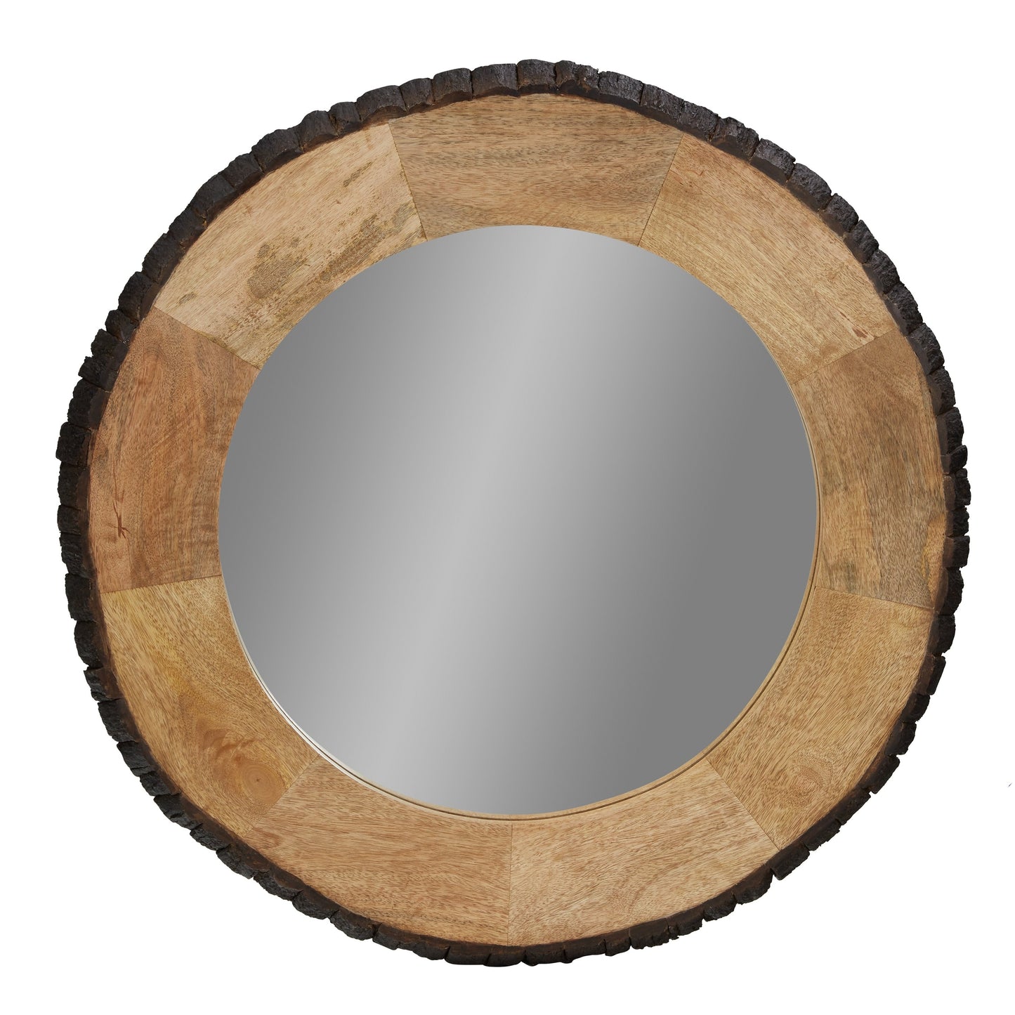 Runder Wandspiegel Meredith aus Holz mit natürlicher Kante von River of Goods – 30,5 x 1 x 30,5