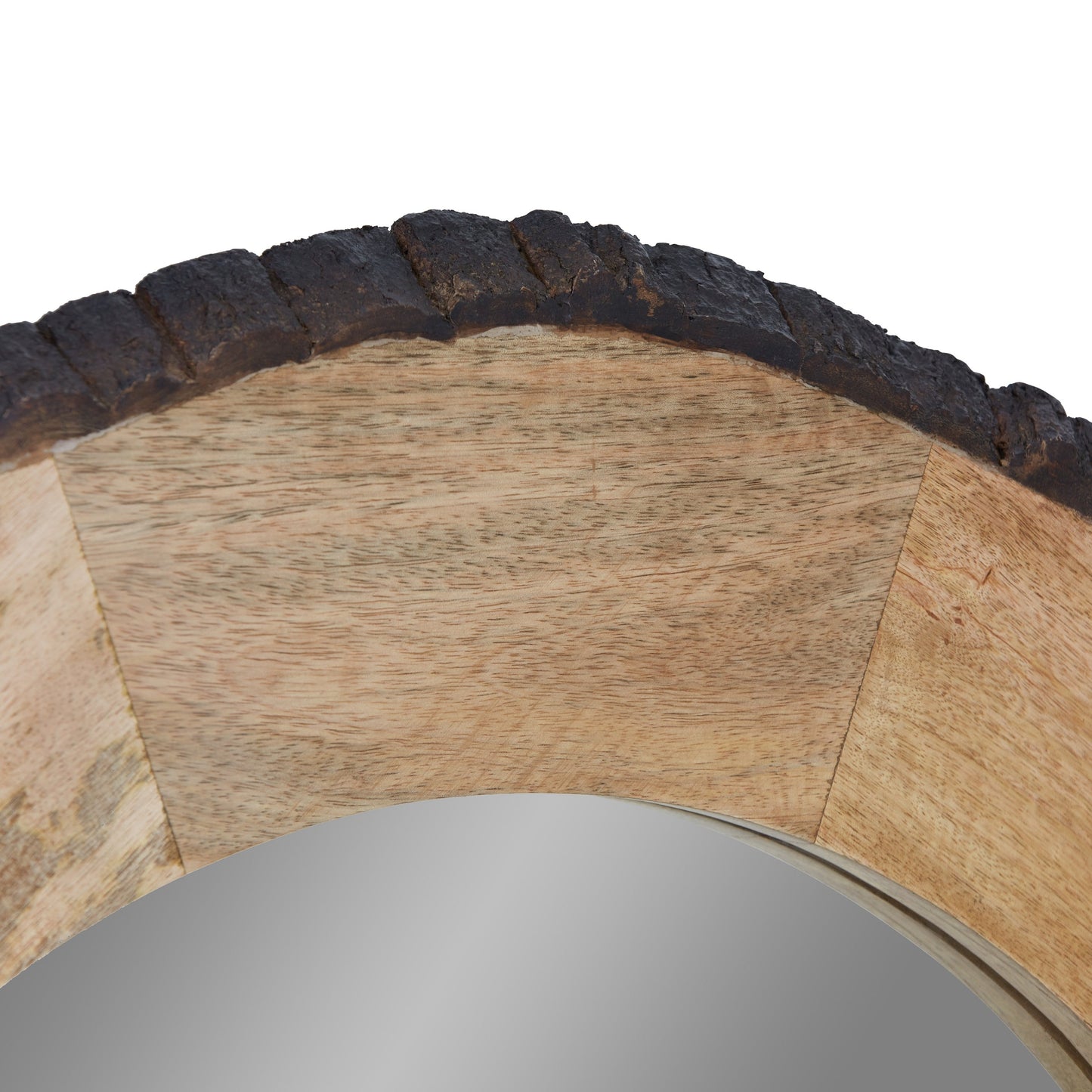 Runder Wandspiegel Meredith aus Holz mit natürlicher Kante von River of Goods – 30,5 x 1 x 30,5