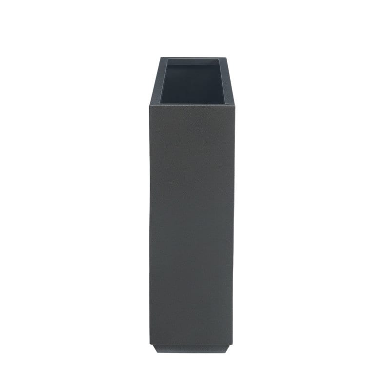 Schwerer Pflanzkasten aus Metall für Pflanzen im Freien, 38L x 10B x 30H Zoll hoch und lang, Pflanzkasten mit Metalltrennwand – 38 x 30 x 10