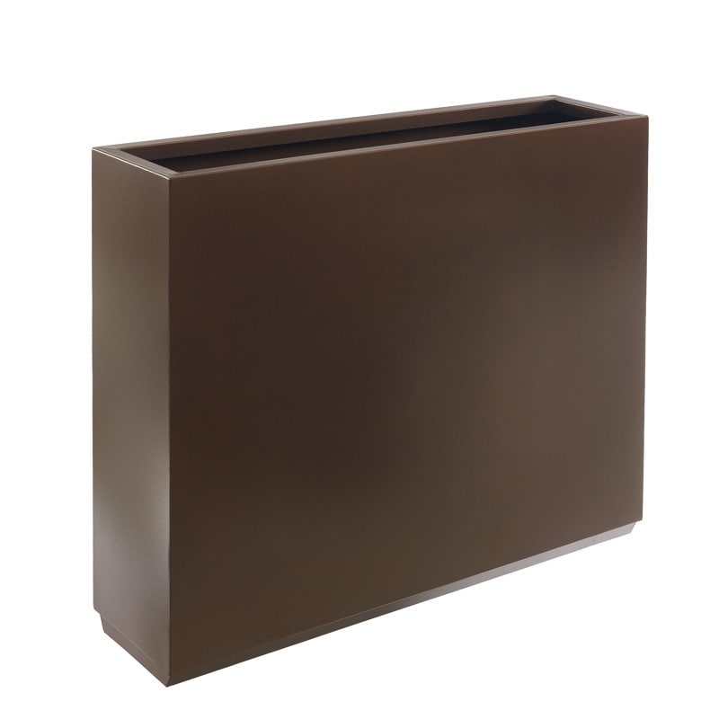 Schwerer Pflanzkasten aus Metall für Pflanzen im Freien, 38L x 10B x 30H Zoll hoch und lang, Pflanzkasten mit Metalltrennwand – 38 x 30 x 10