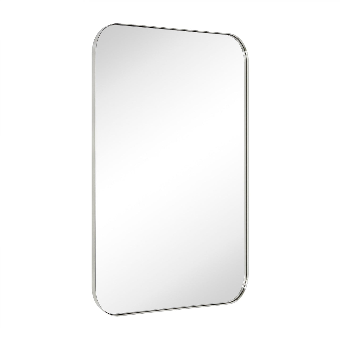 TEHOME Mid-Century Modern Chic Metall Abgerundete Wandspiegel