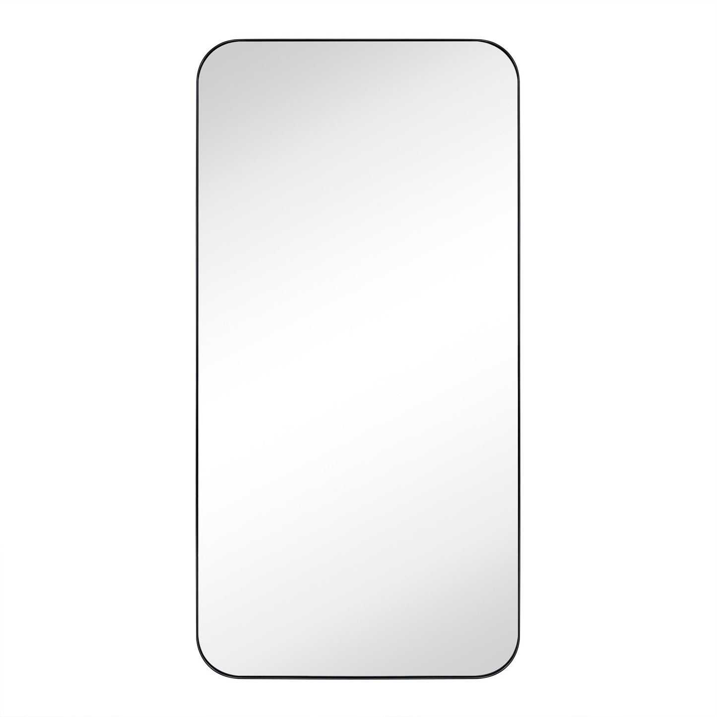 TEHOME Mid-Century Modern Chic Metall Abgerundete Wandspiegel