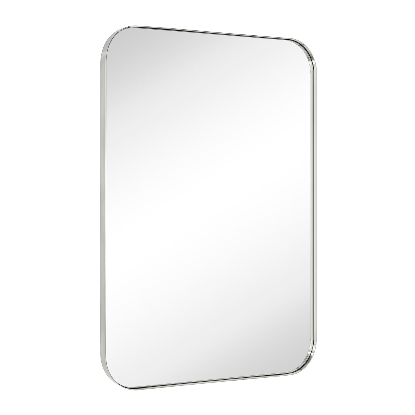 TEHOME Mid-Century Modern Chic Metall Abgerundete Wandspiegel