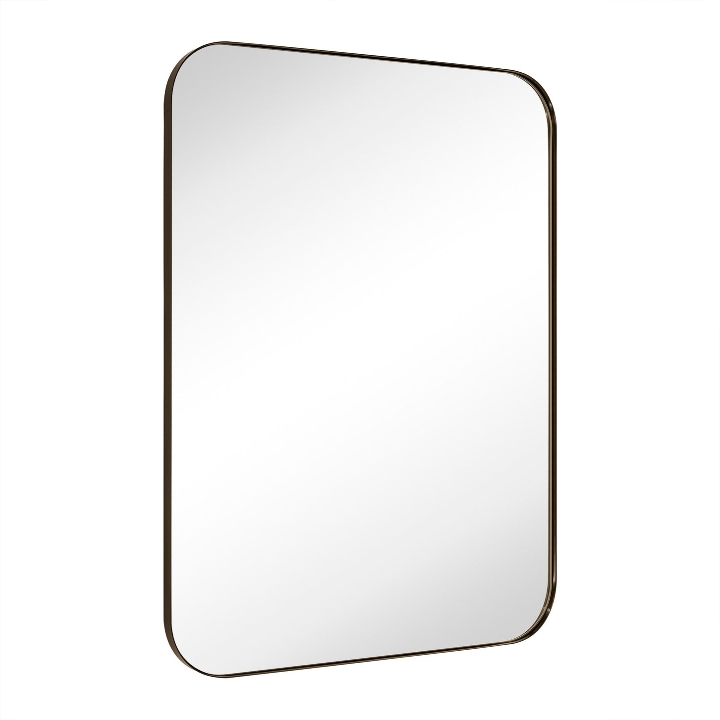 TEHOME Mid-Century Modern Chic Metall Abgerundete Wandspiegel