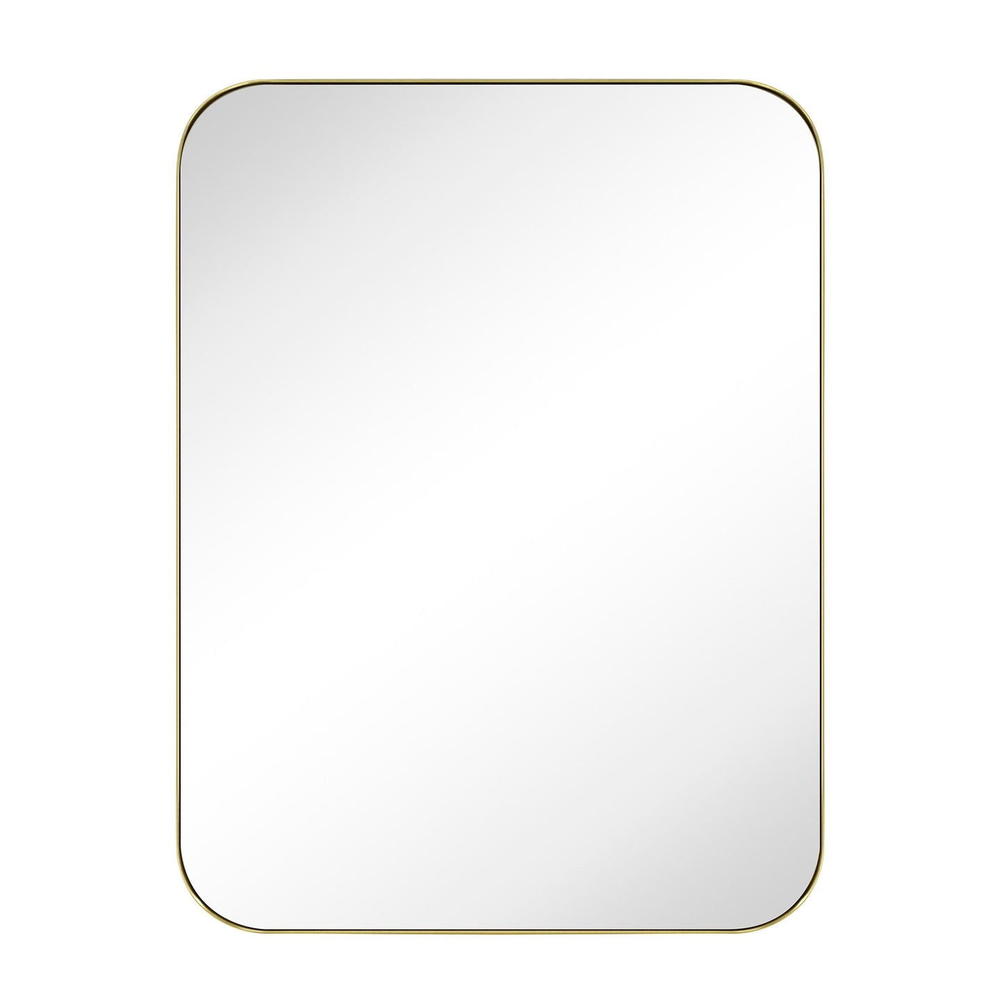 TEHOME Mid-Century Modern Chic Metall Abgerundete Wandspiegel