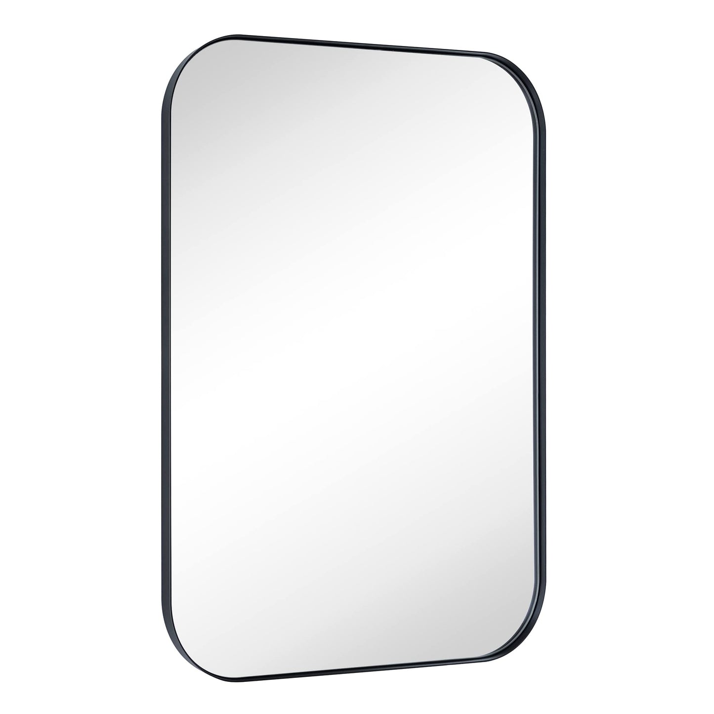 TEHOME Mid-Century Modern Chic Metall Abgerundete Wandspiegel