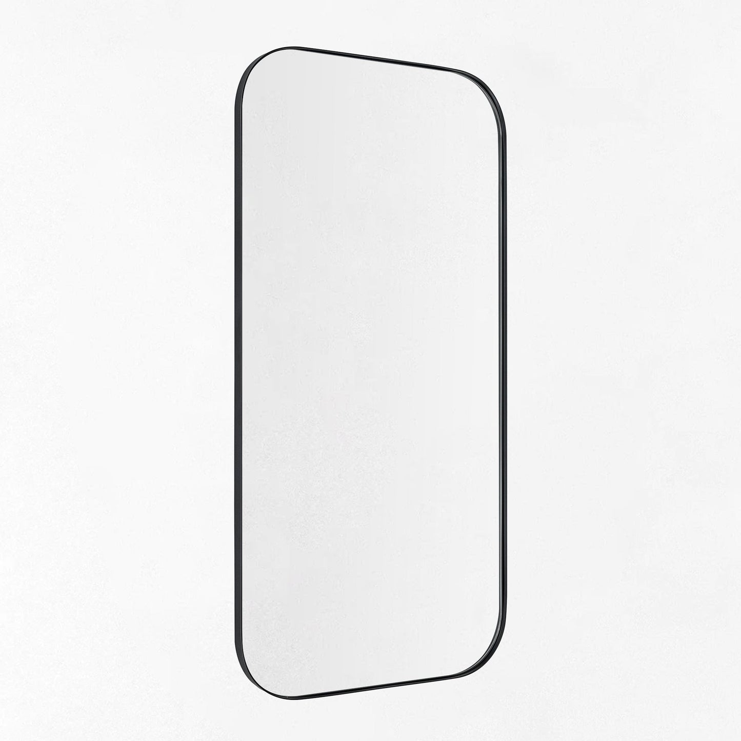 TEHOME Mid-Century Modern Chic Metall Abgerundete Wandspiegel