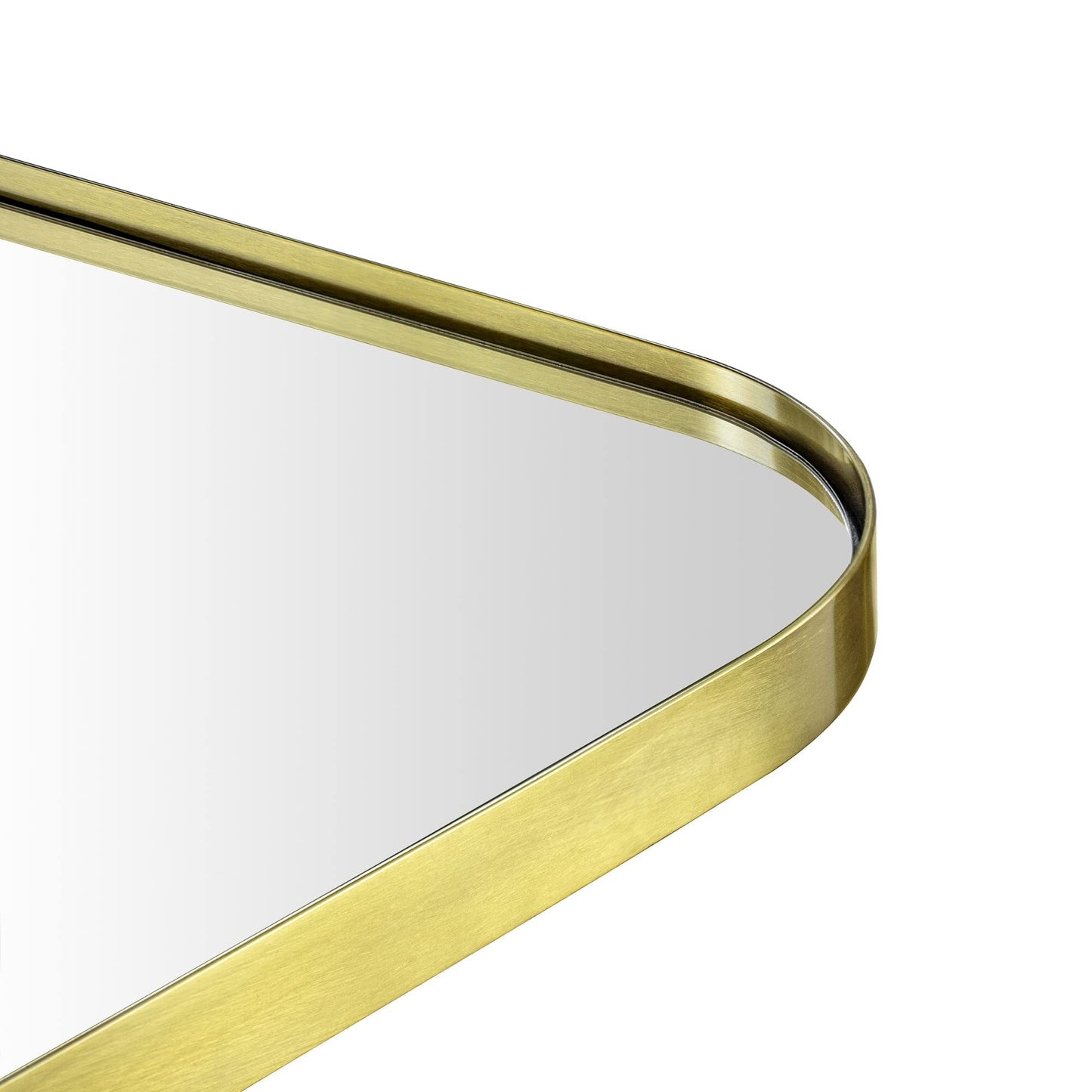 TEHOME Mid-Century Modern Chic Metall Abgerundete Wandspiegel