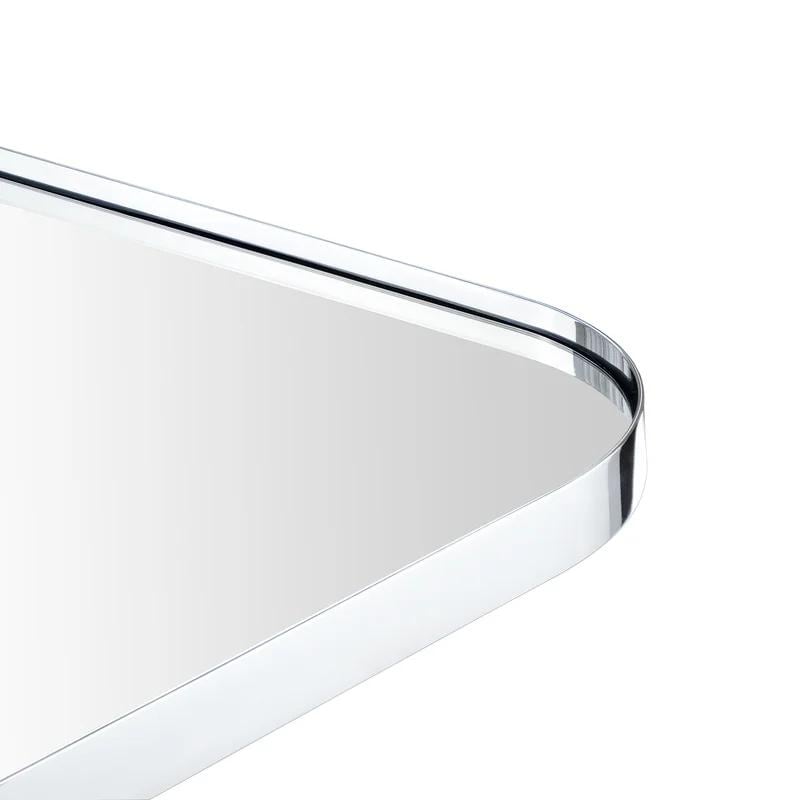 TEHOME Mid-Century Modern Chic Metall Abgerundete Wandspiegel