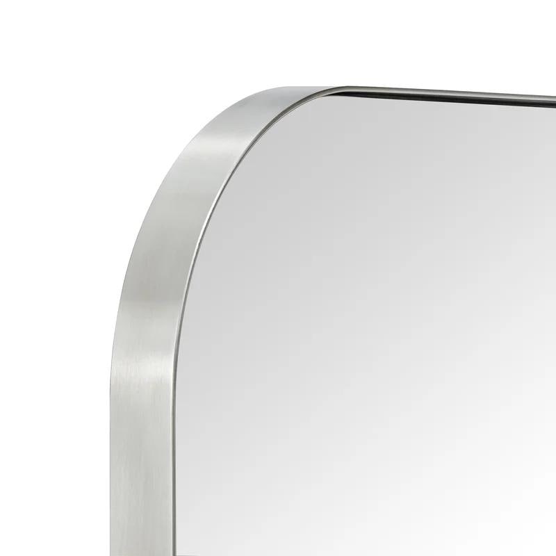 TEHOME Mid-Century Modern Chic Metall Abgerundete Wandspiegel