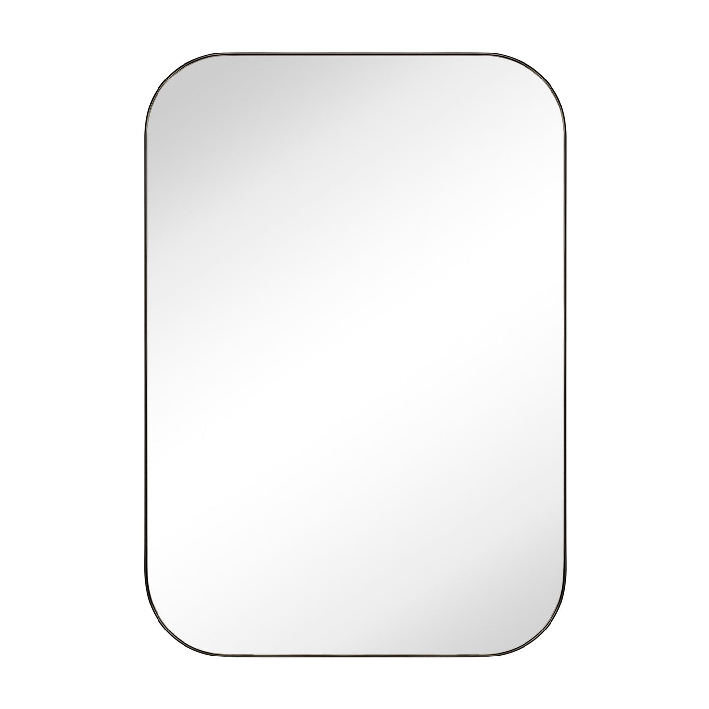 TEHOME Mid-Century Modern Chic Metall Abgerundete Wandspiegel