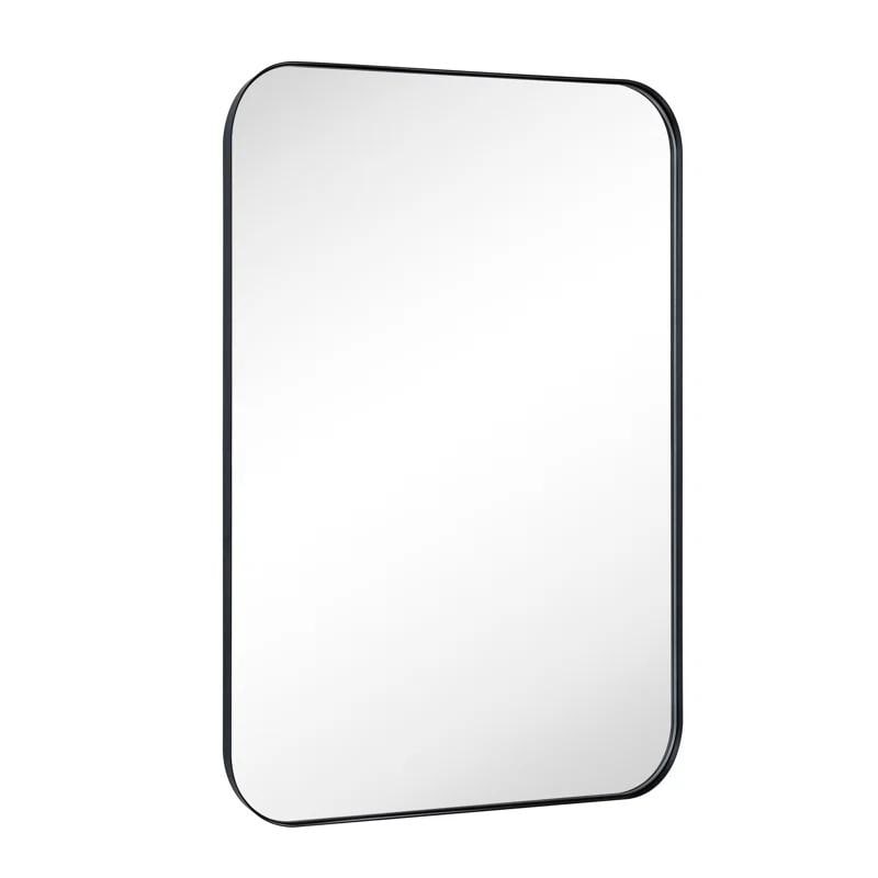 TEHOME Mid-Century Modern Chic Metall Abgerundete Wandspiegel
