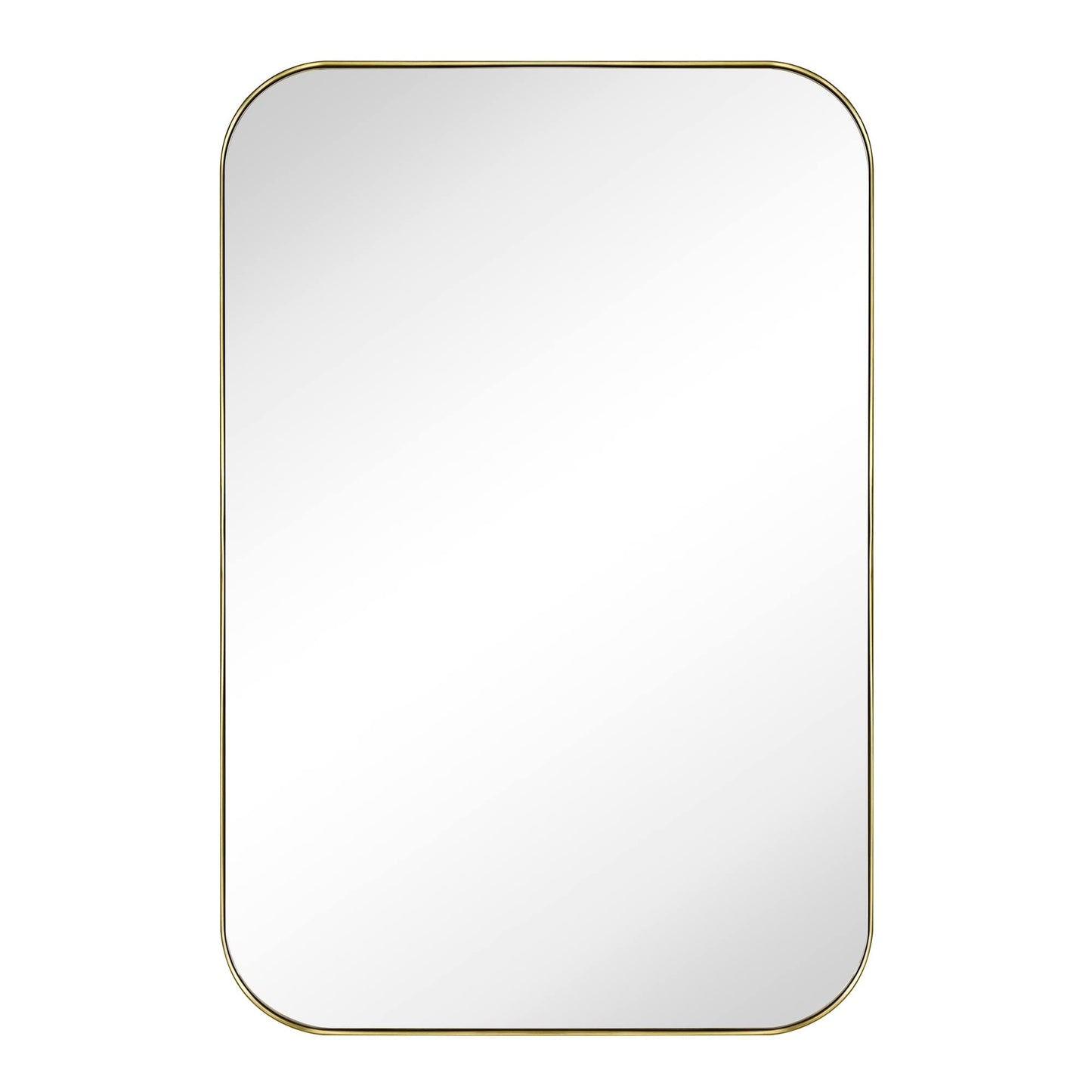 TEHOME Mid-Century Modern Chic Metall Abgerundete Wandspiegel