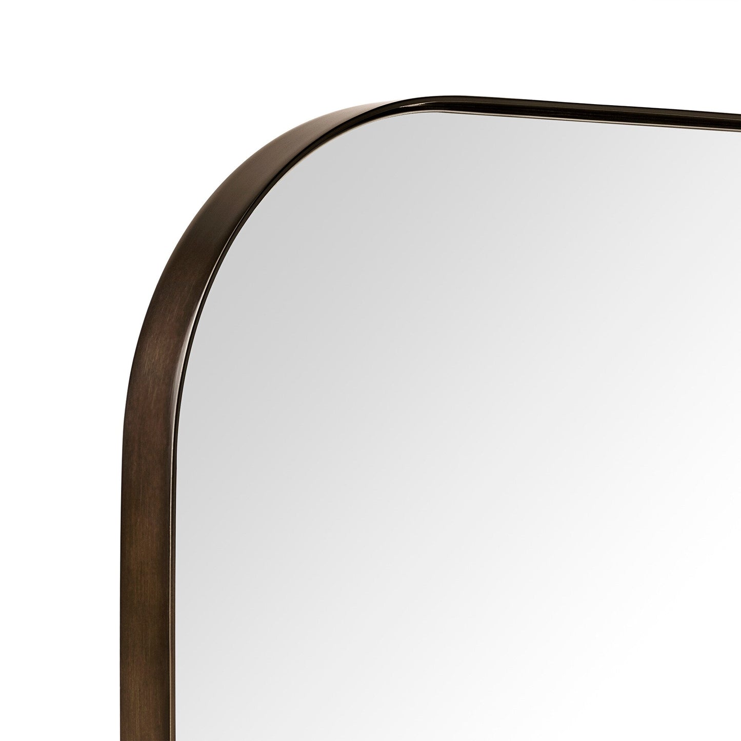 TEHOME Mid-Century Modern Chic Metall Abgerundete Wandspiegel