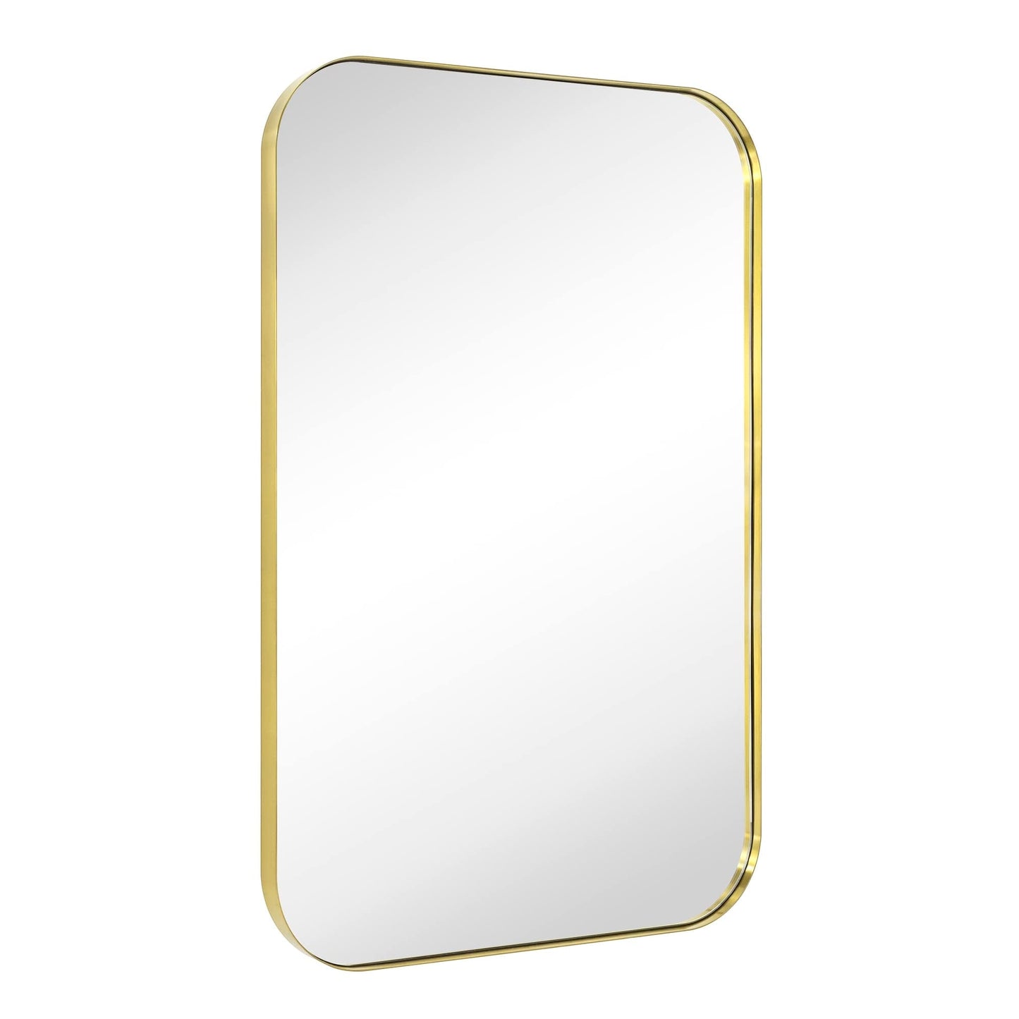 TEHOME Mid-Century Modern Chic Metall Abgerundete Wandspiegel