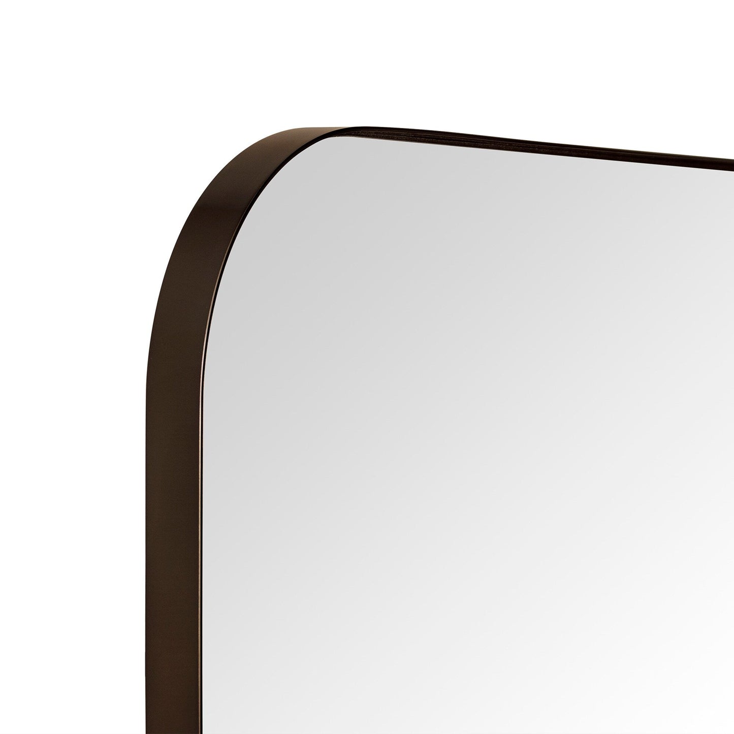 TEHOME Mid-Century Modern Chic Metall Abgerundete Wandspiegel