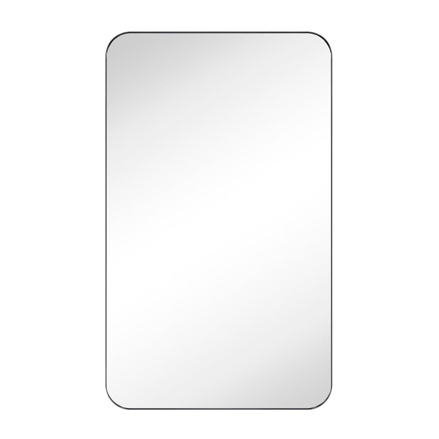 TEHOME Mid-Century Modern Chic Metall Abgerundete Wandspiegel