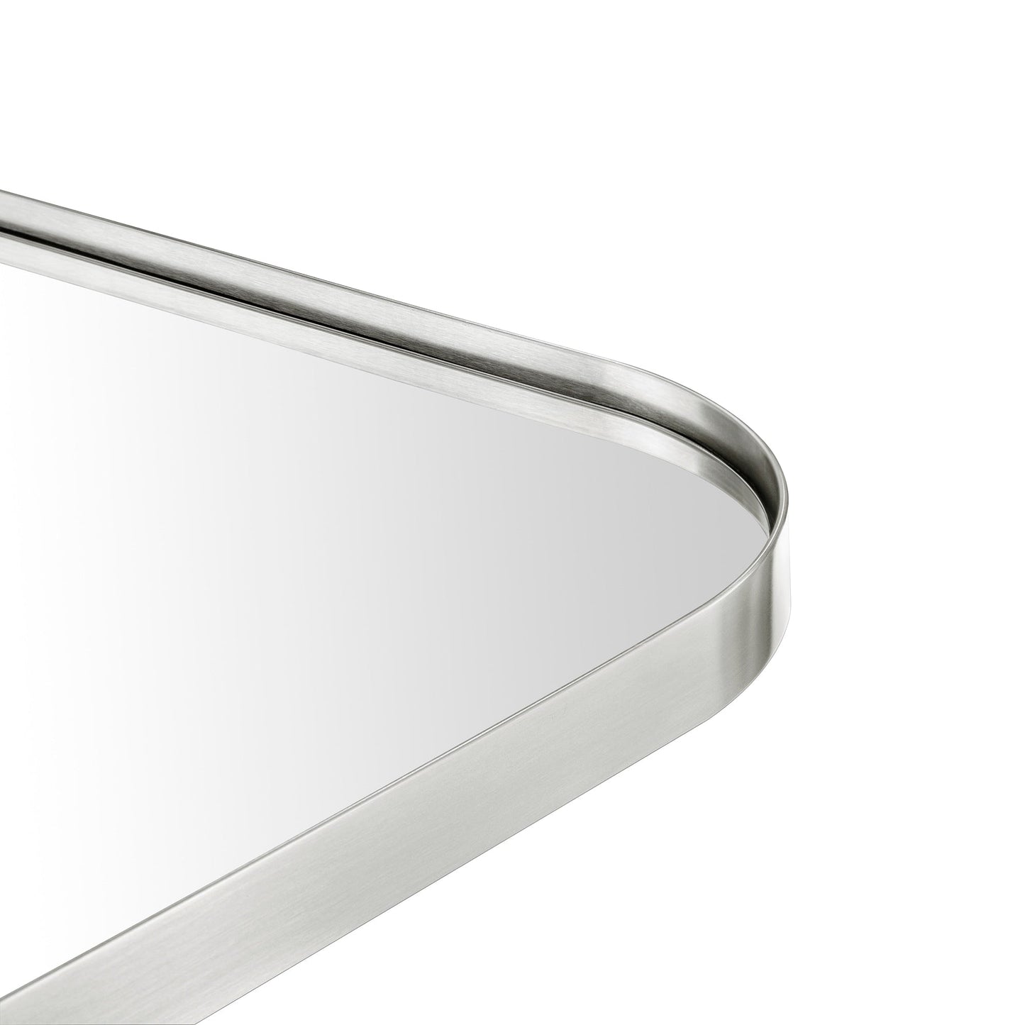 TEHOME Mid-Century Modern Chic Metall Abgerundete Wandspiegel