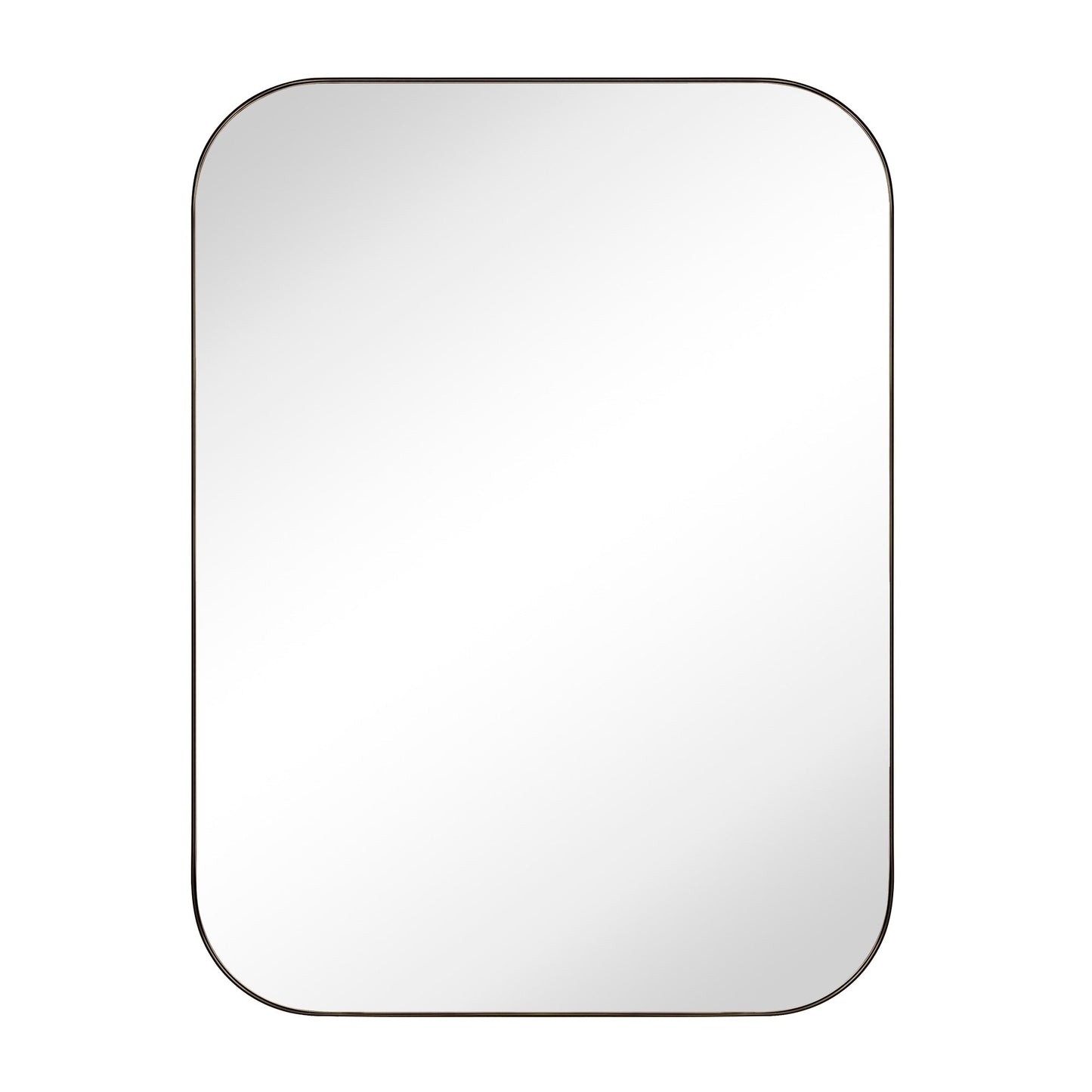 TEHOME Mid-Century Modern Chic Metall Abgerundete Wandspiegel