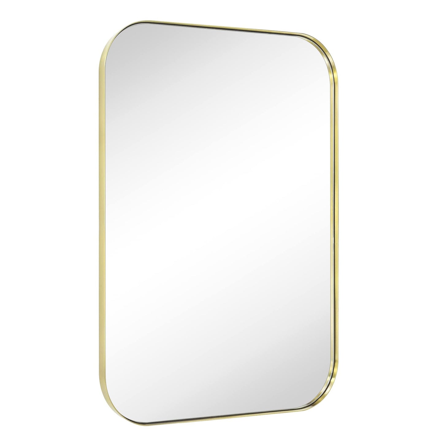 TEHOME Mid-Century Modern Chic Metall Abgerundete Wandspiegel