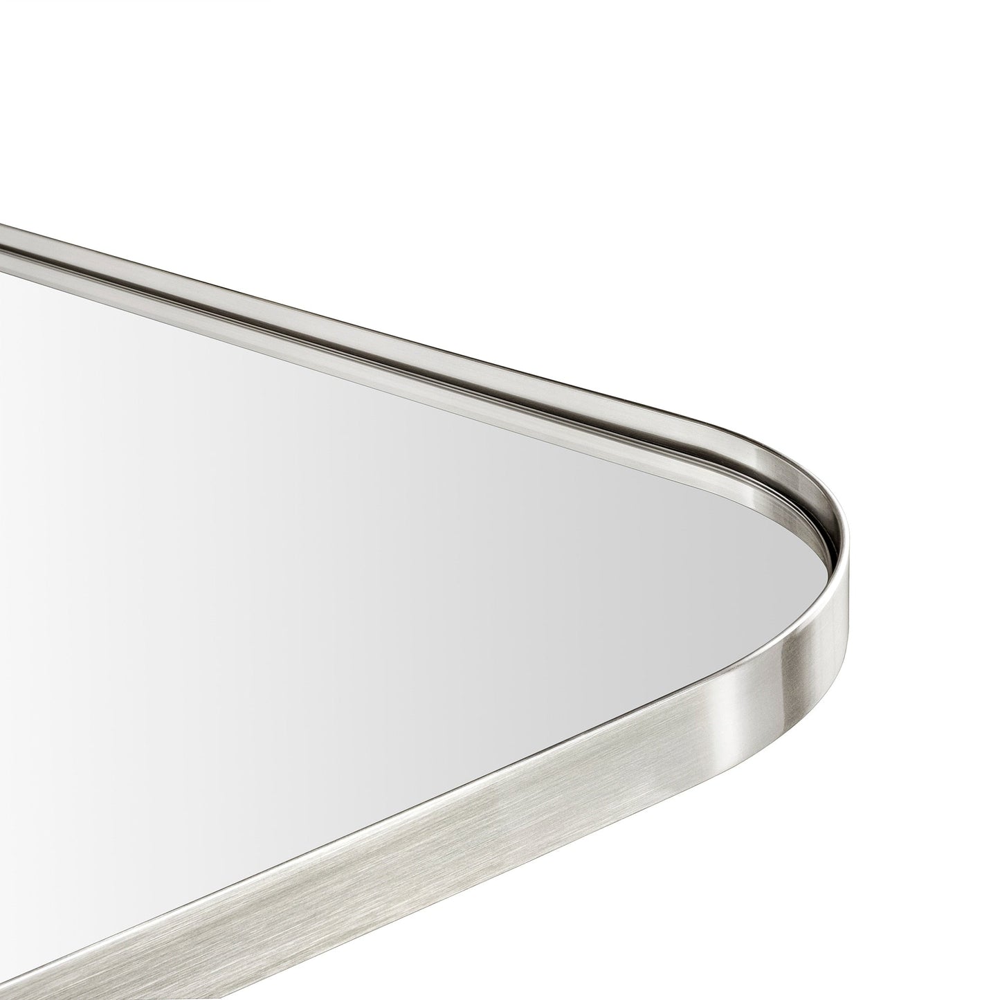 TEHOME Mid-Century Modern Chic Metall Abgerundete Wandspiegel