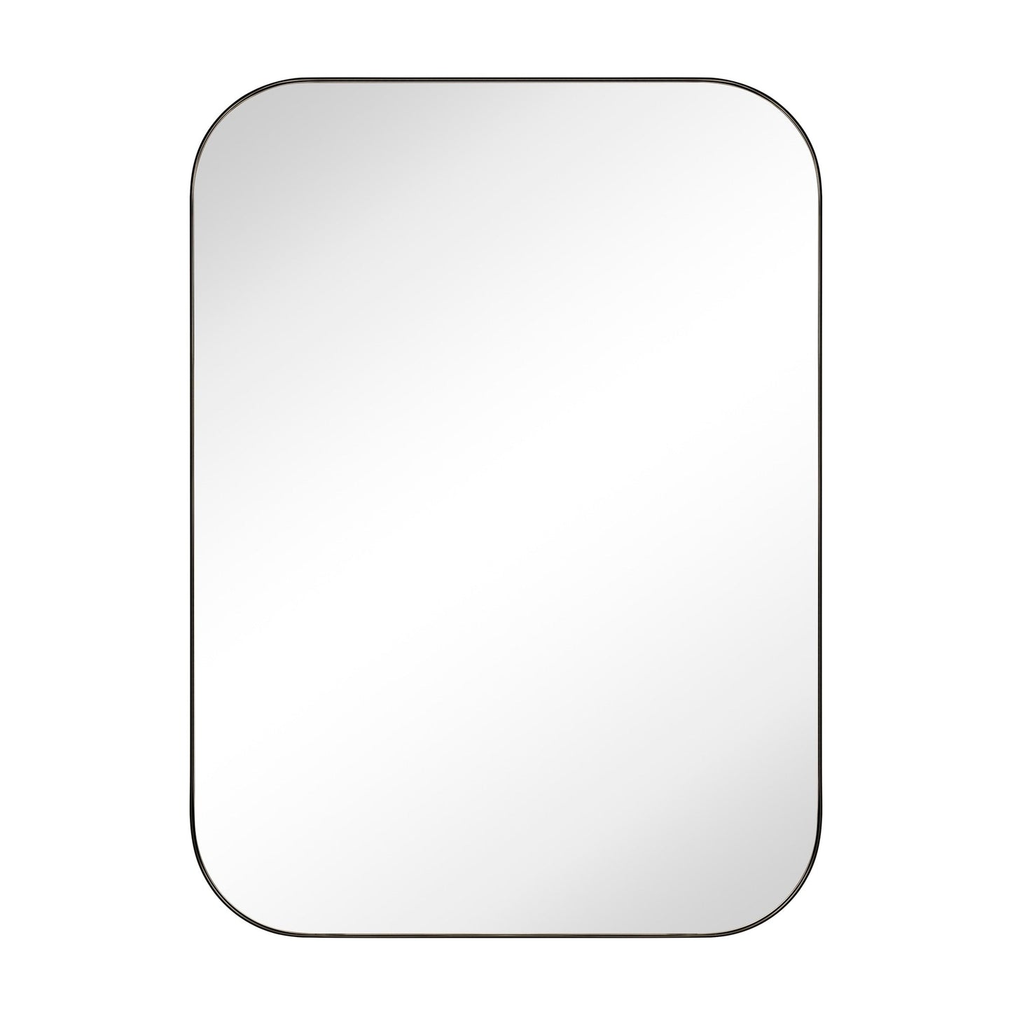 TEHOME Mid-Century Modern Chic Metall Abgerundete Wandspiegel